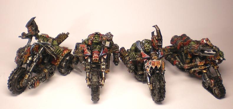 Bike, Bood, Orks, Red