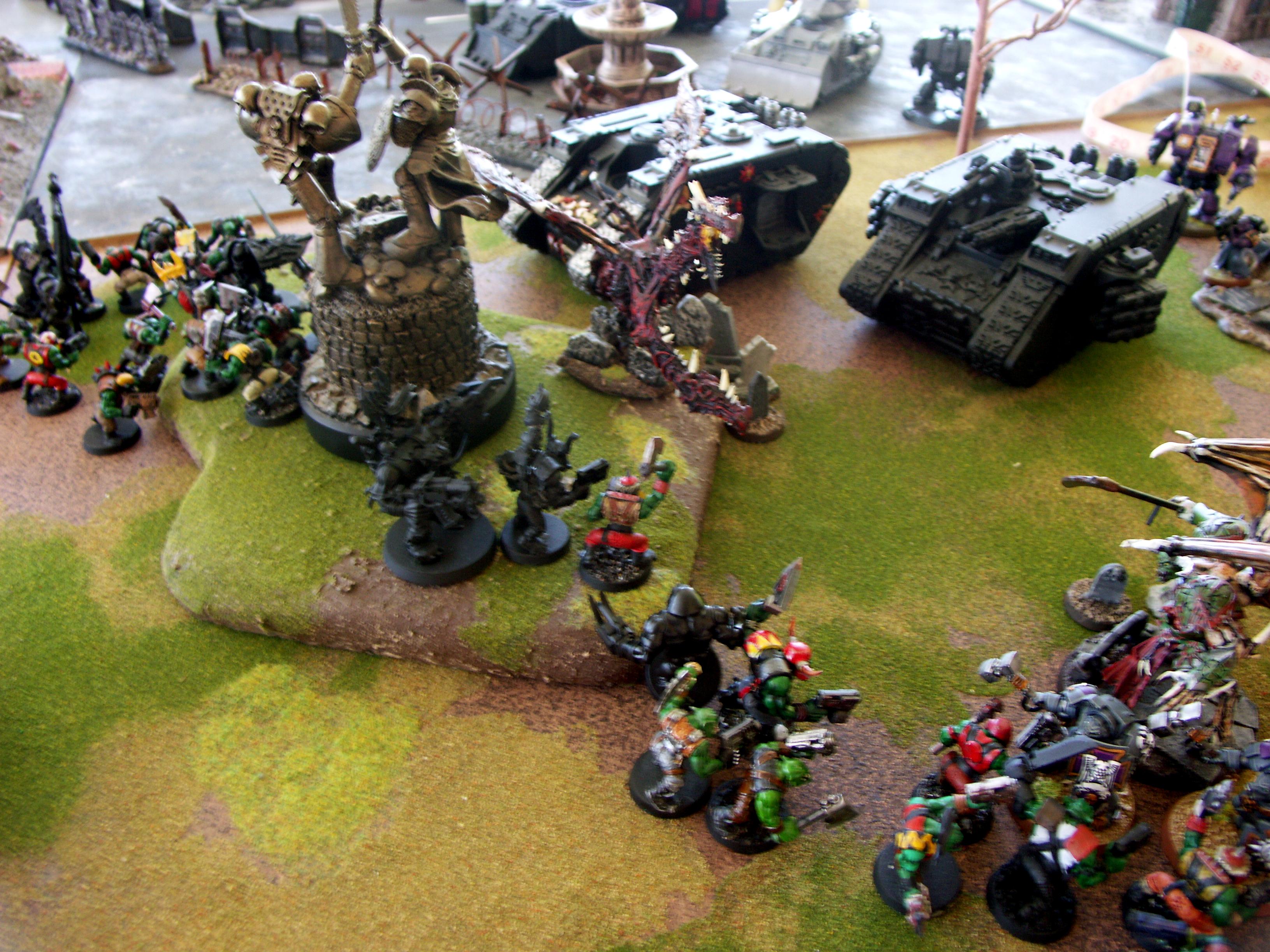 Apocalypse, Battle, Battle Report, Black Templars, Chaos, Dark Eldar, Orks, Space Marines, Space Wolves