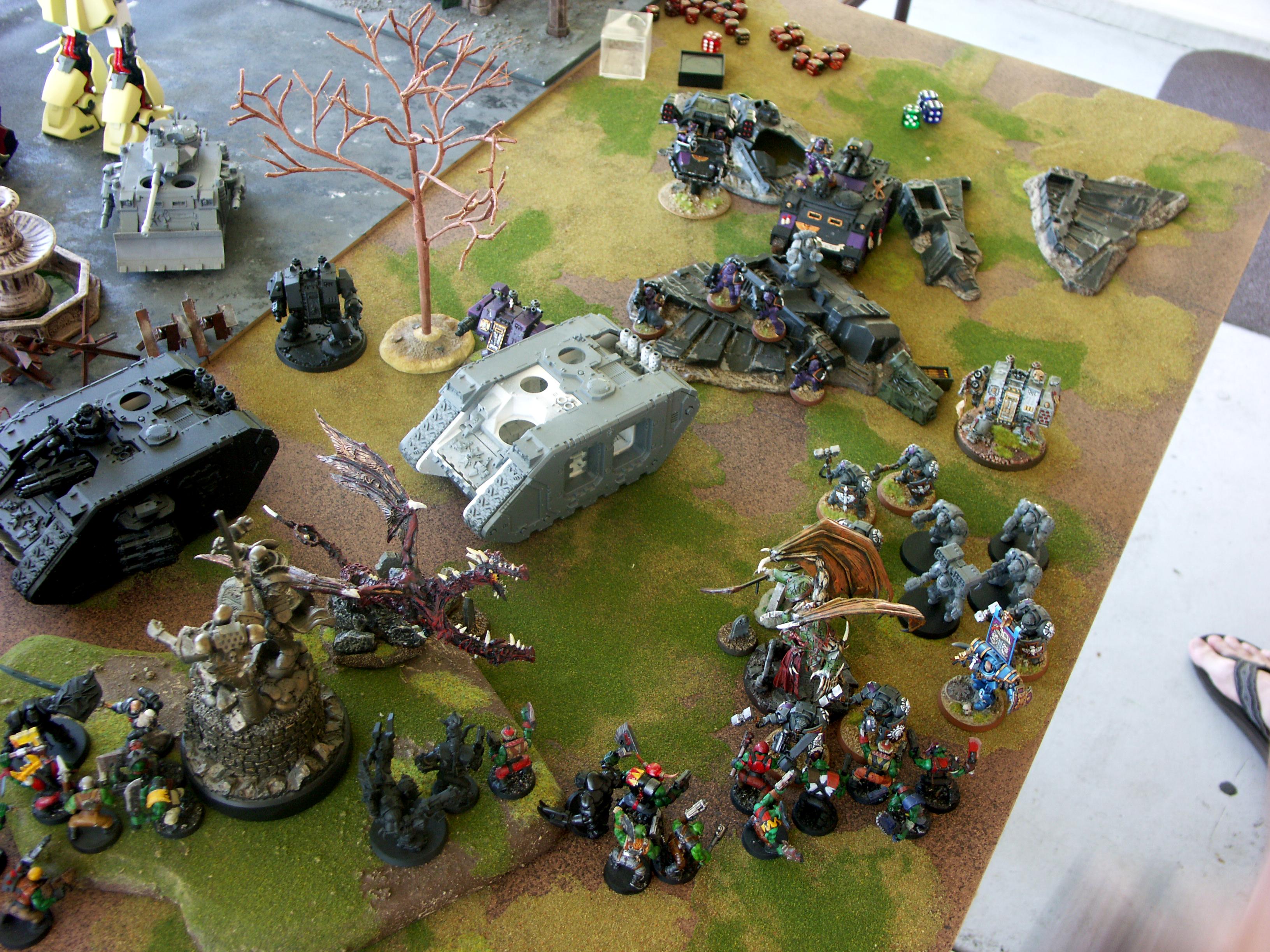 Apocalypse, Battle, Battle Report, Black Templars, Chaos, Dark Eldar, Orks, Space Marines, Space Wolves