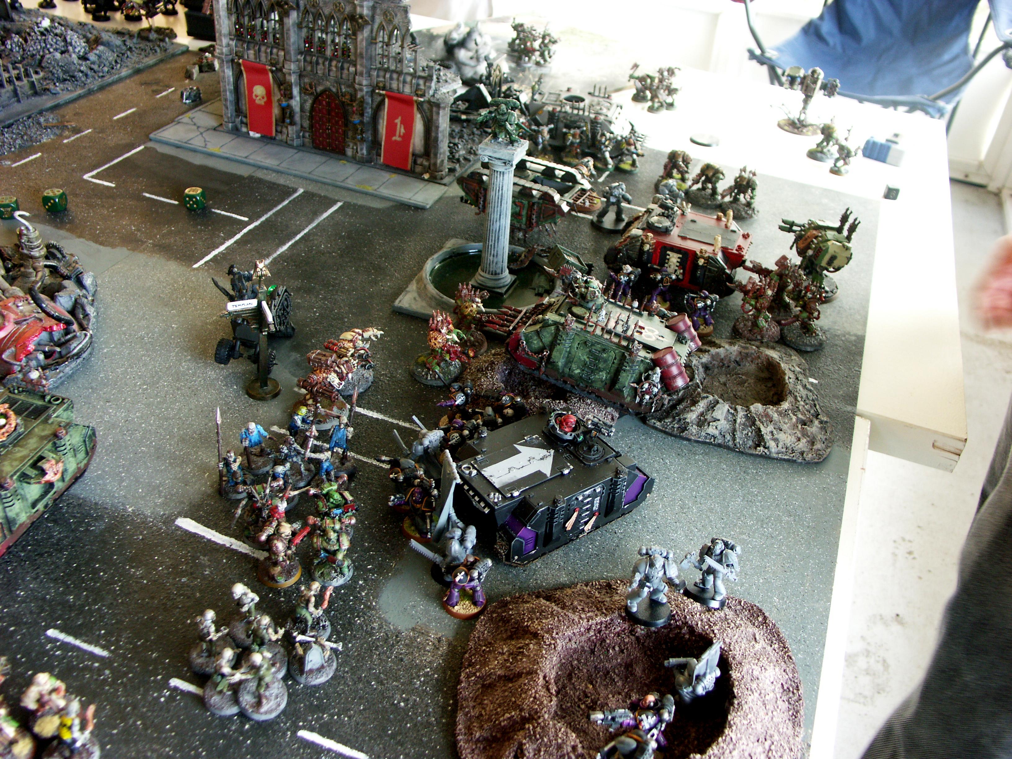 Apocalypse, Battle, Battle Report, Black Templars, Chaos, Dark Eldar, De, Orks, Space Marines