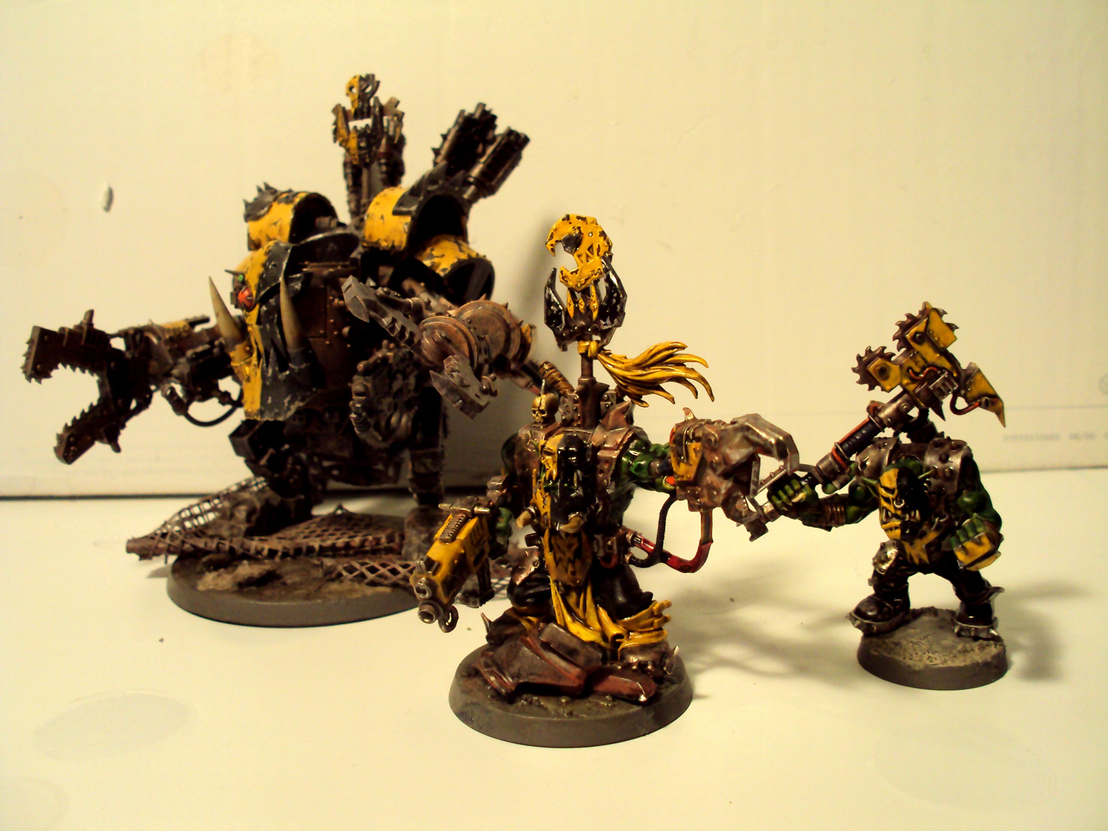 Bad Moons, Orks, Rust, Warhammer 40,000, Weathered, Yellow Orks
