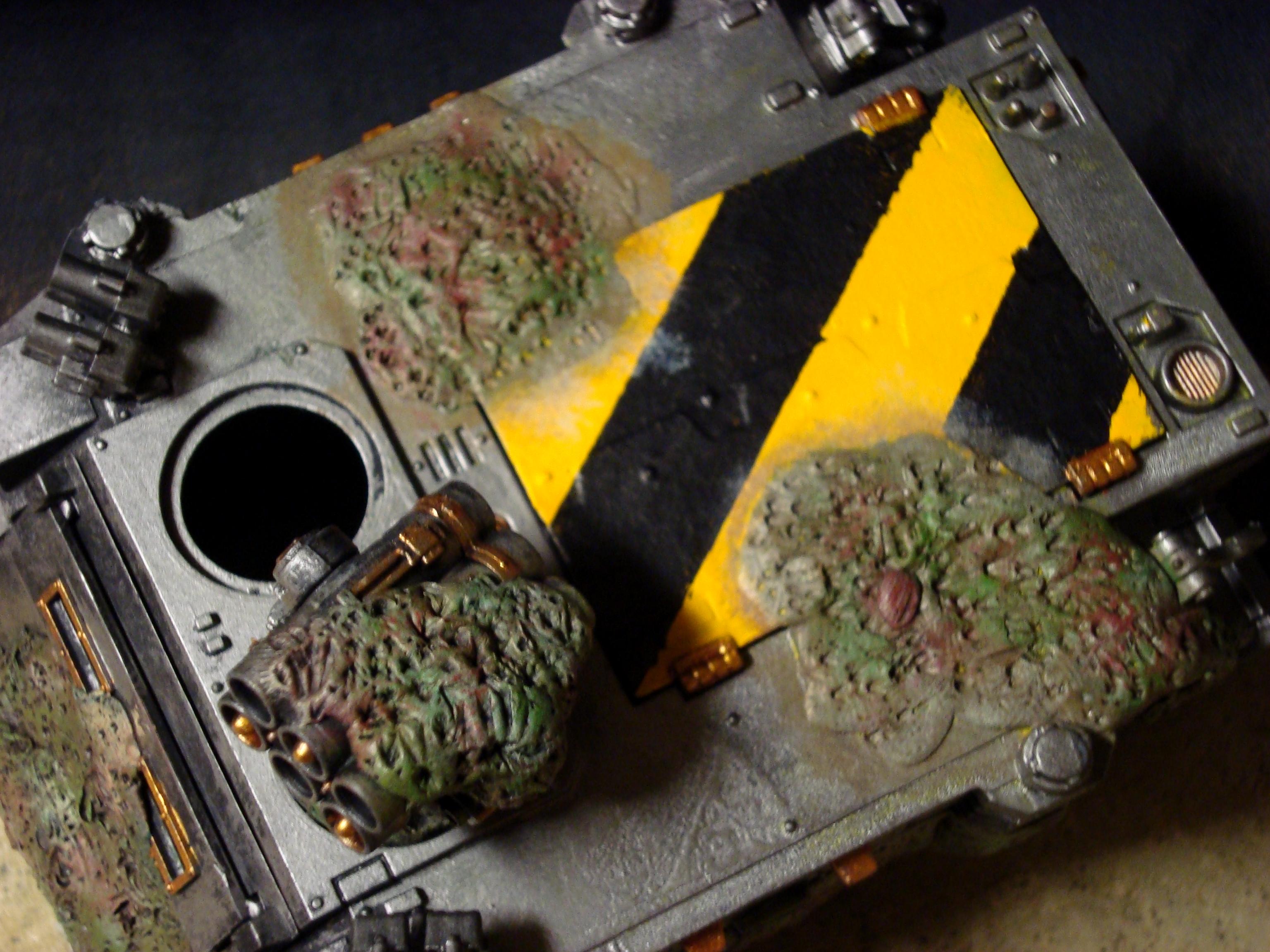 Chaos Space Marines, Conversion, Greenstuff, Iron Warriors, Plague Rhino, Warhammer 40,000