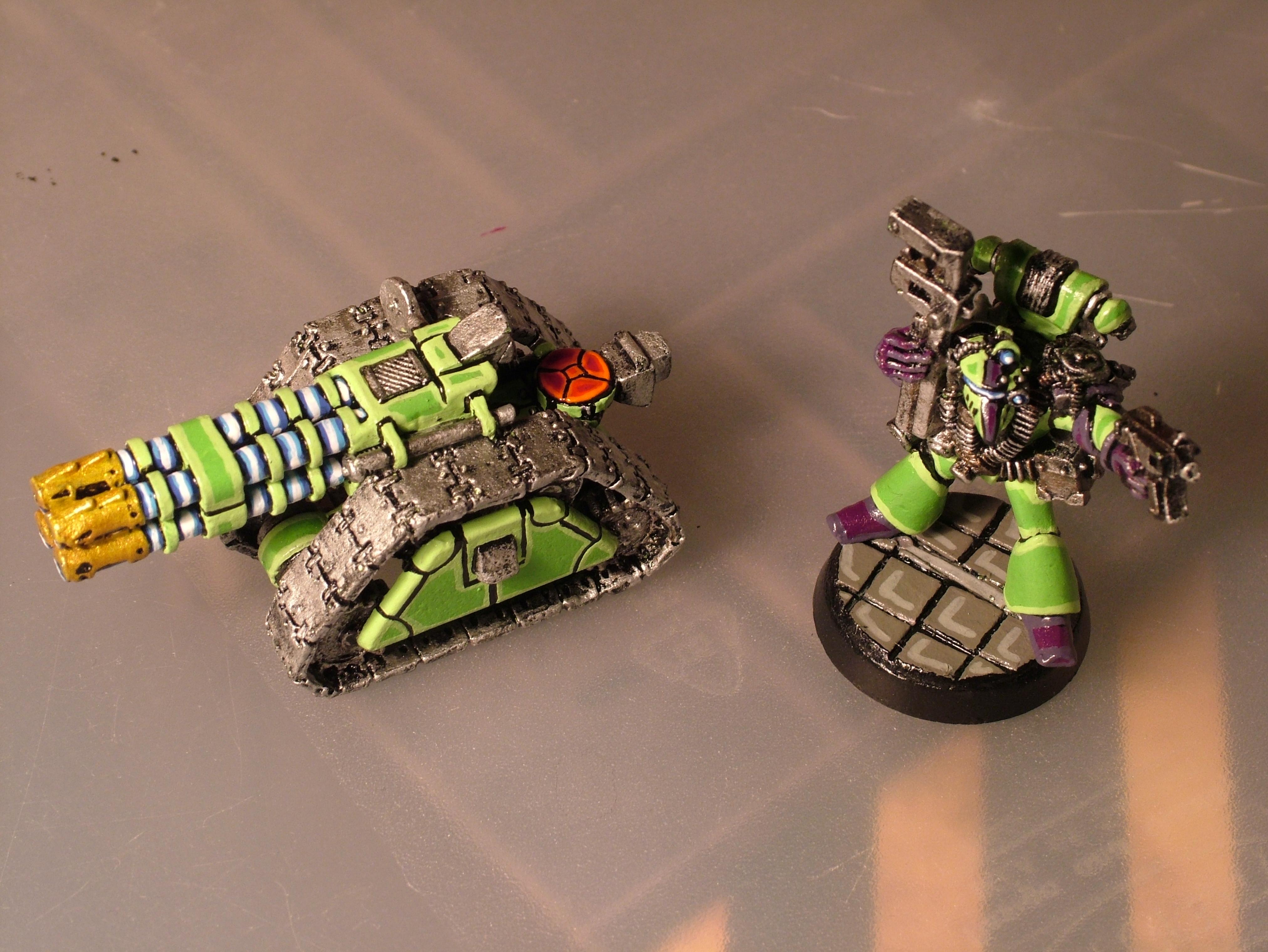 Green Scorpians, Rapier Laser, Rogue Trader, Space Marines, Tech Marine