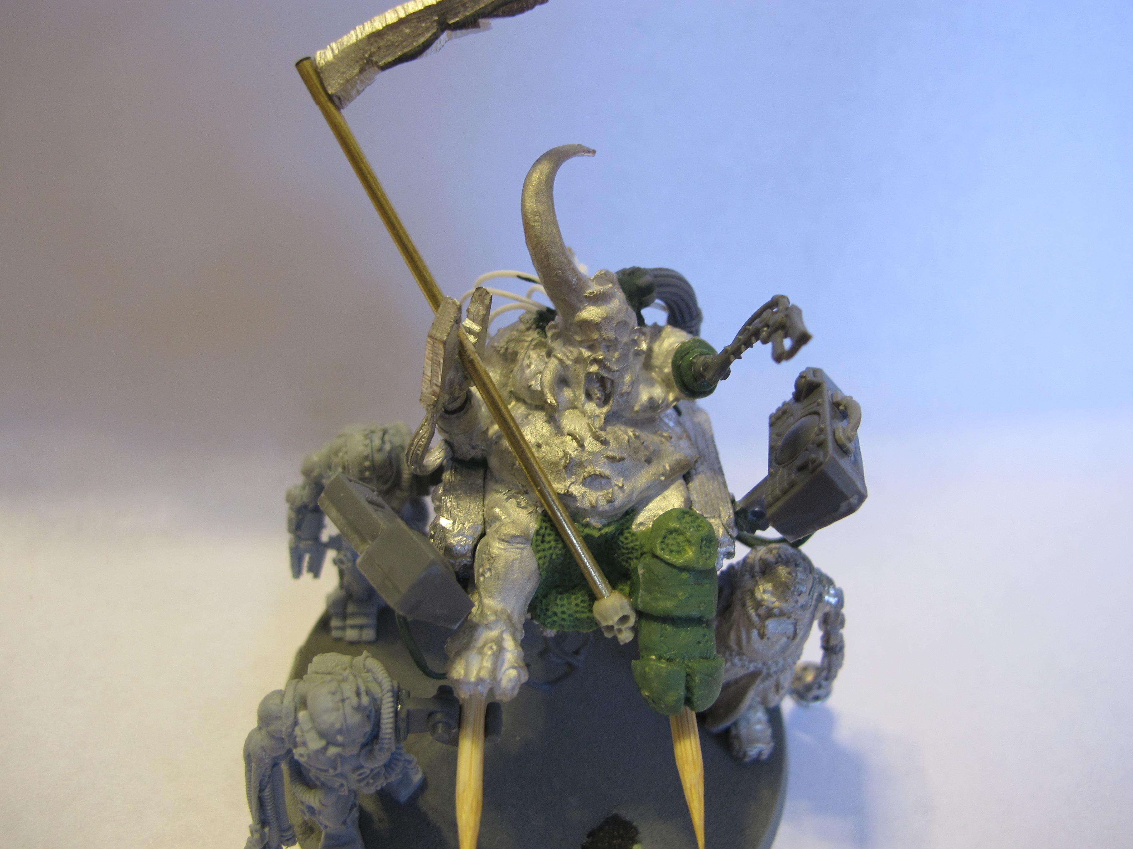 Chaos Lord, Chaos Space Marines, Daemons, Dark Mechanicus, Death Guard, Greenstuff, Nurgle, Plague Marines, Servitors, Work In Progress