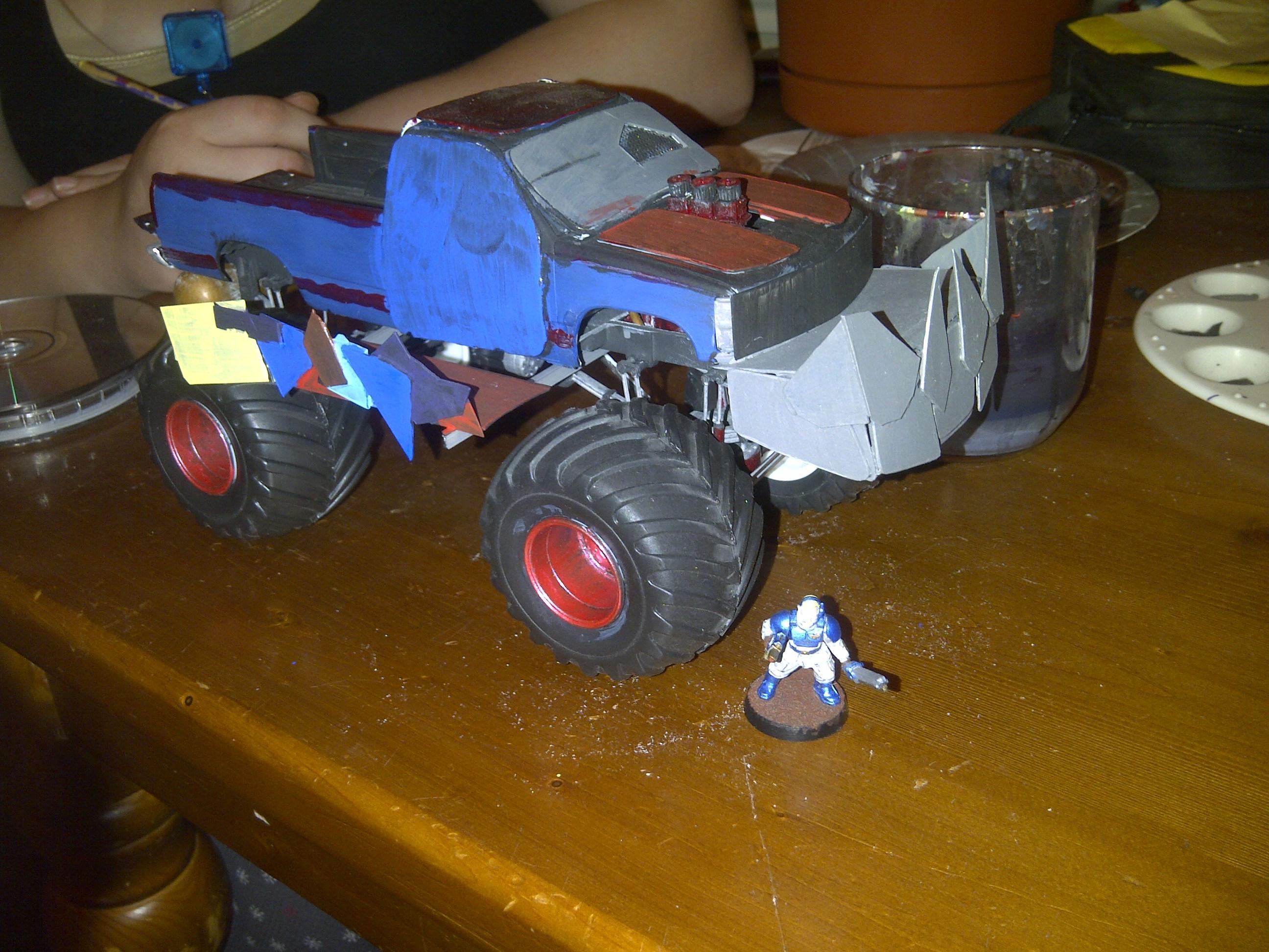 Av14, Battlewagon, Custom, Deff Rolla, Kitbash, Monster Truck, Monster Trukk, Orks, Trukk, Work In Progress
