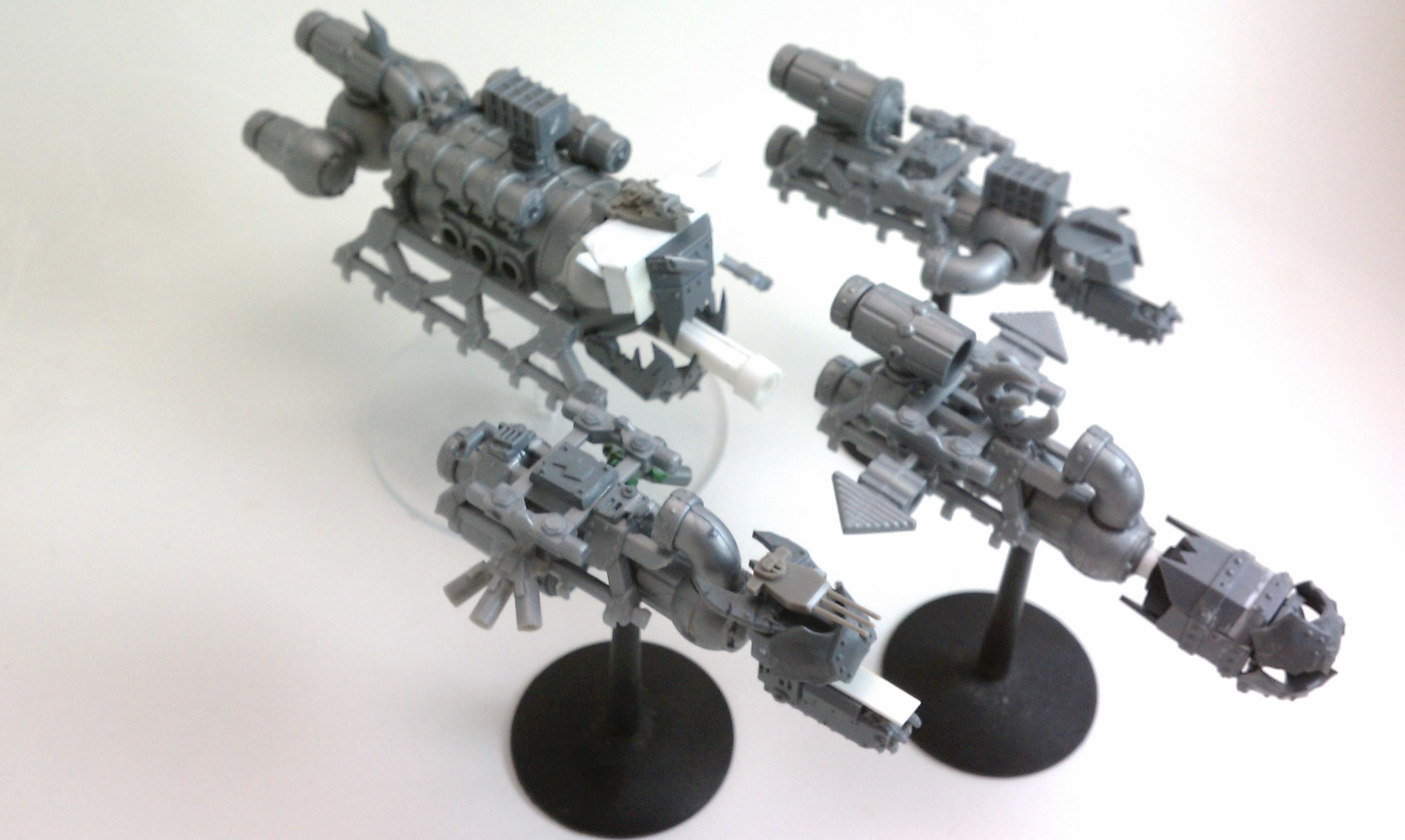 Battlefleet Gothic, Fleet, Orks, Scratch Build