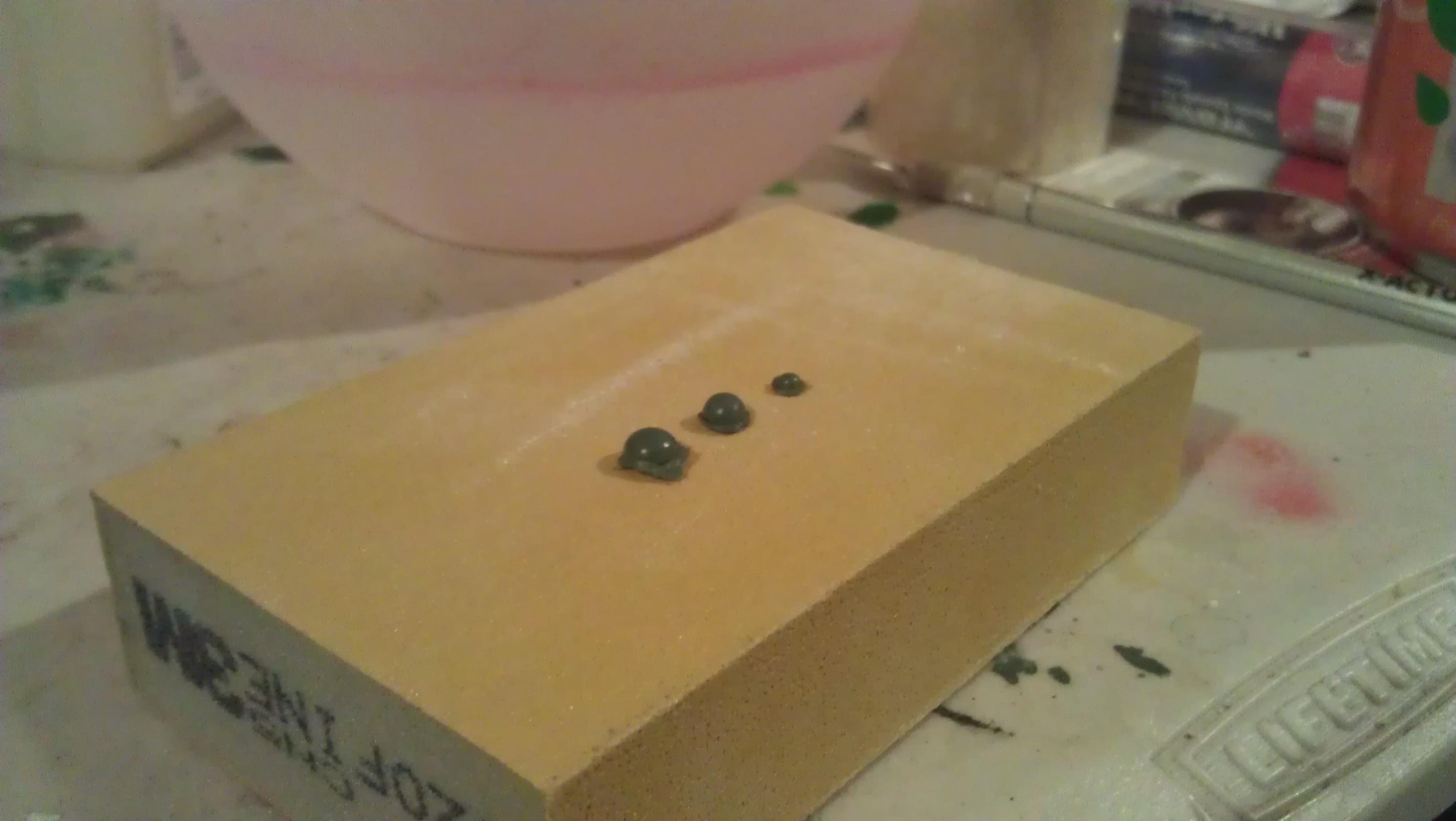 heres the end product of the press, three different sizes