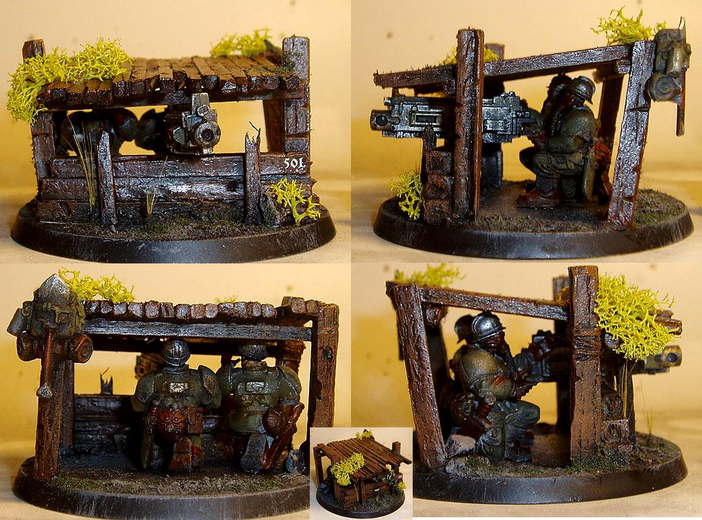 Bunker, Heavy Bolter, Heavy Weapon, Imperial Guard, Renegade, Scratch Build, World War 2
