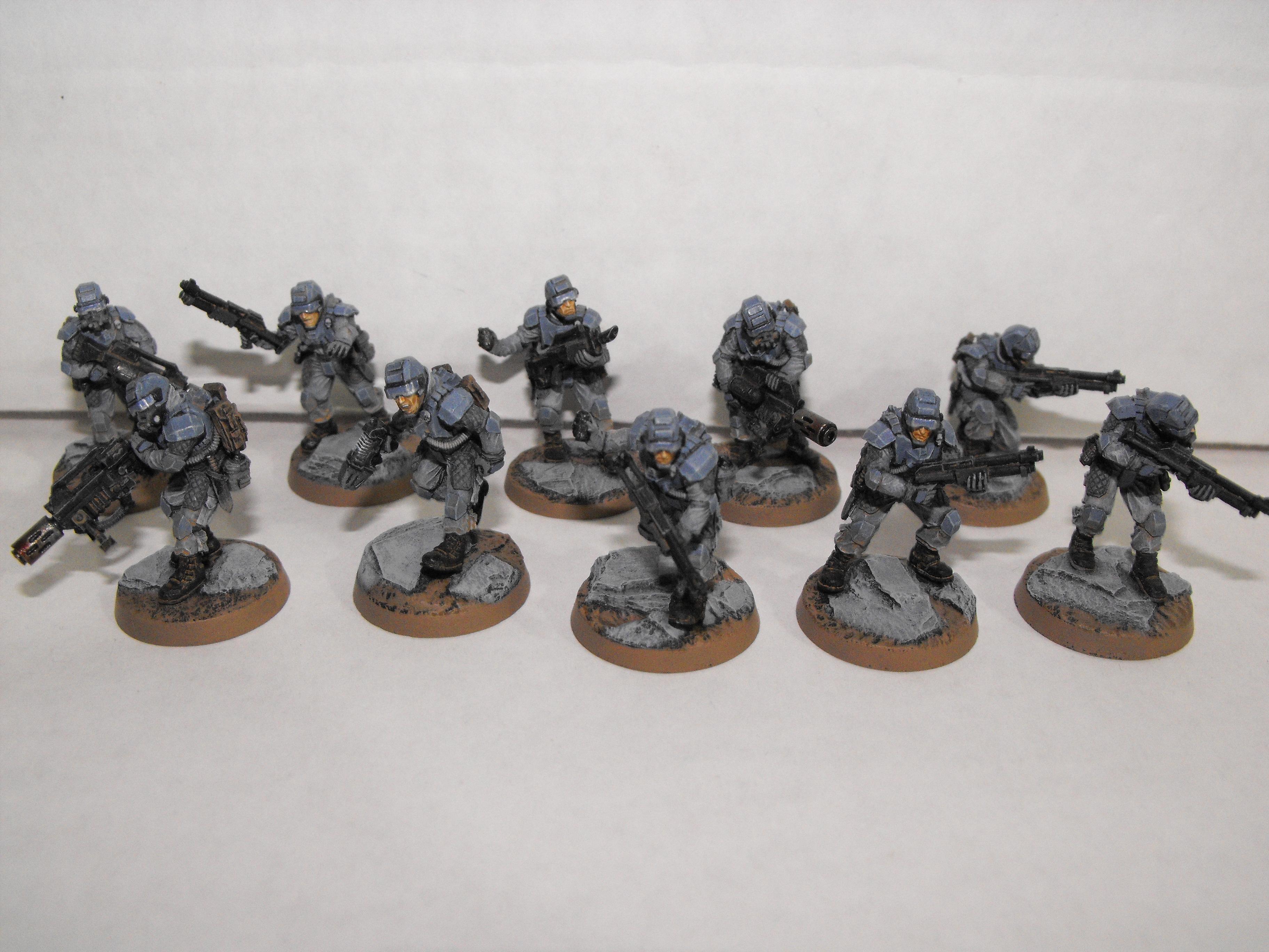 Elysian, Elysians, Forge World, Guard, Imperial Guard, Lasgun, Meltagun, Plasma Pistol, Shotgun, Shotguns, Veteran, Veteran Squad