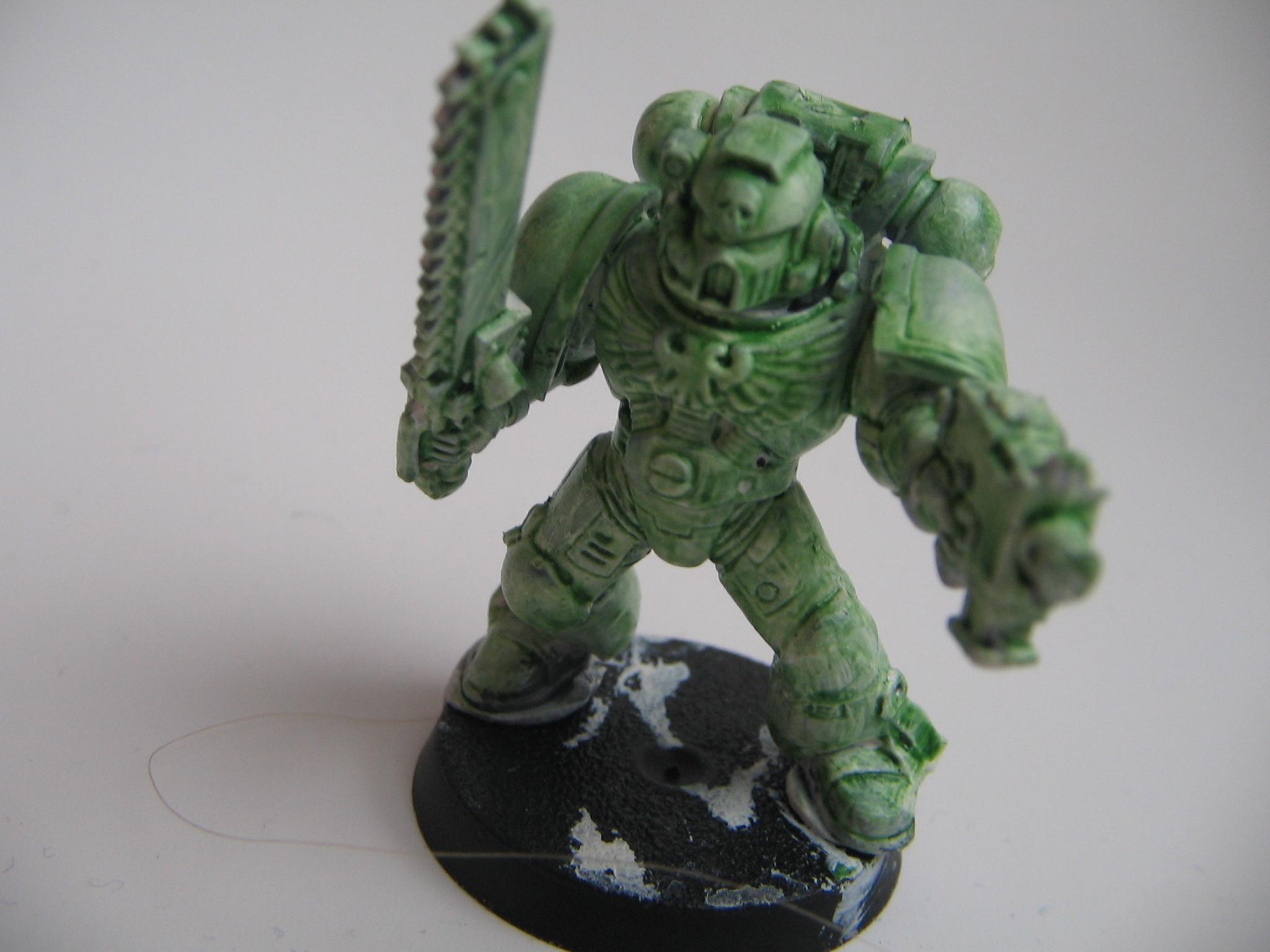 Thraka wash on white primed marine  layer 1 (1)