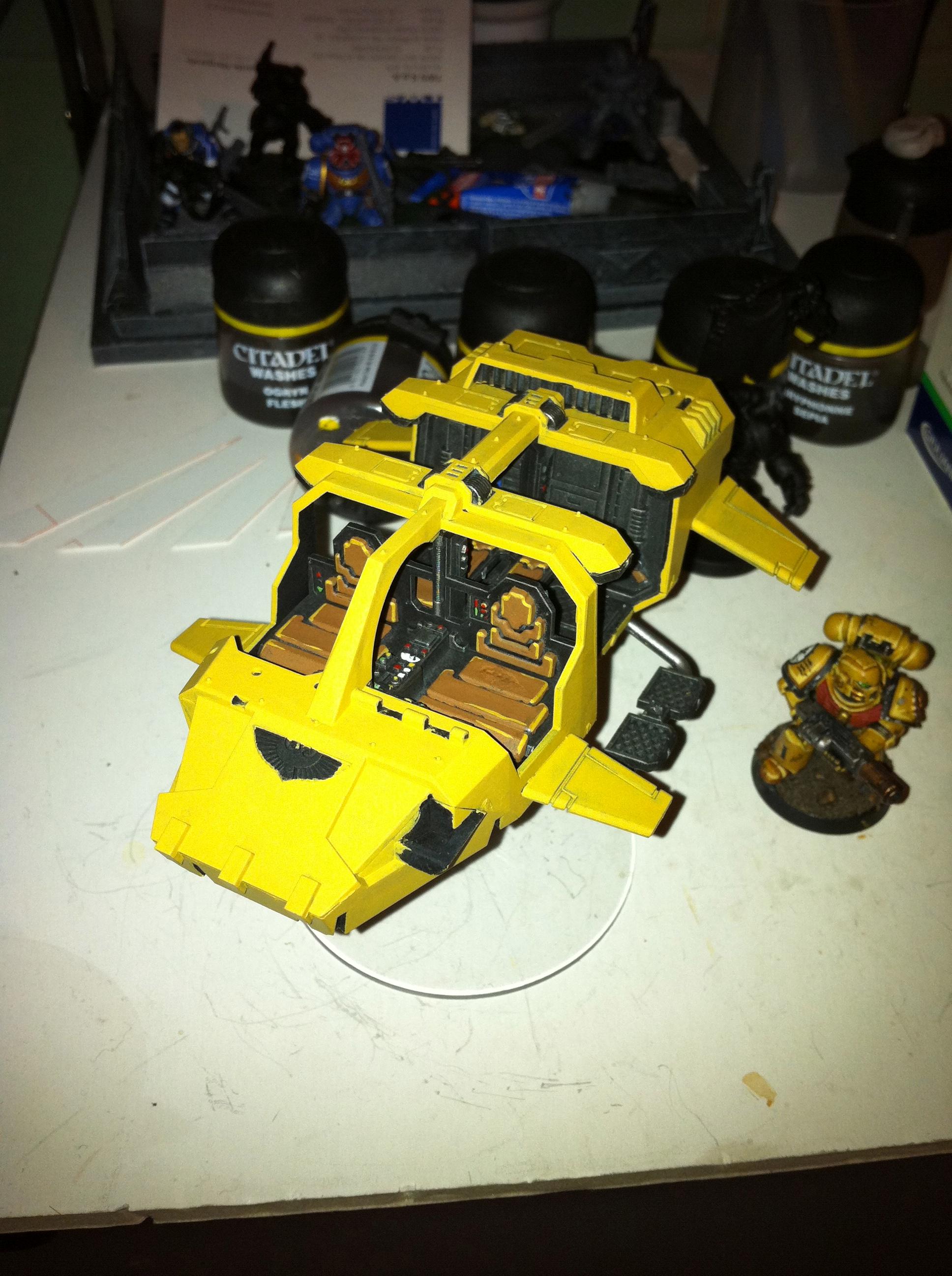 Imperial Fists, Land Speder Storm, Land Speeder, Space Marines, Work In Progeress