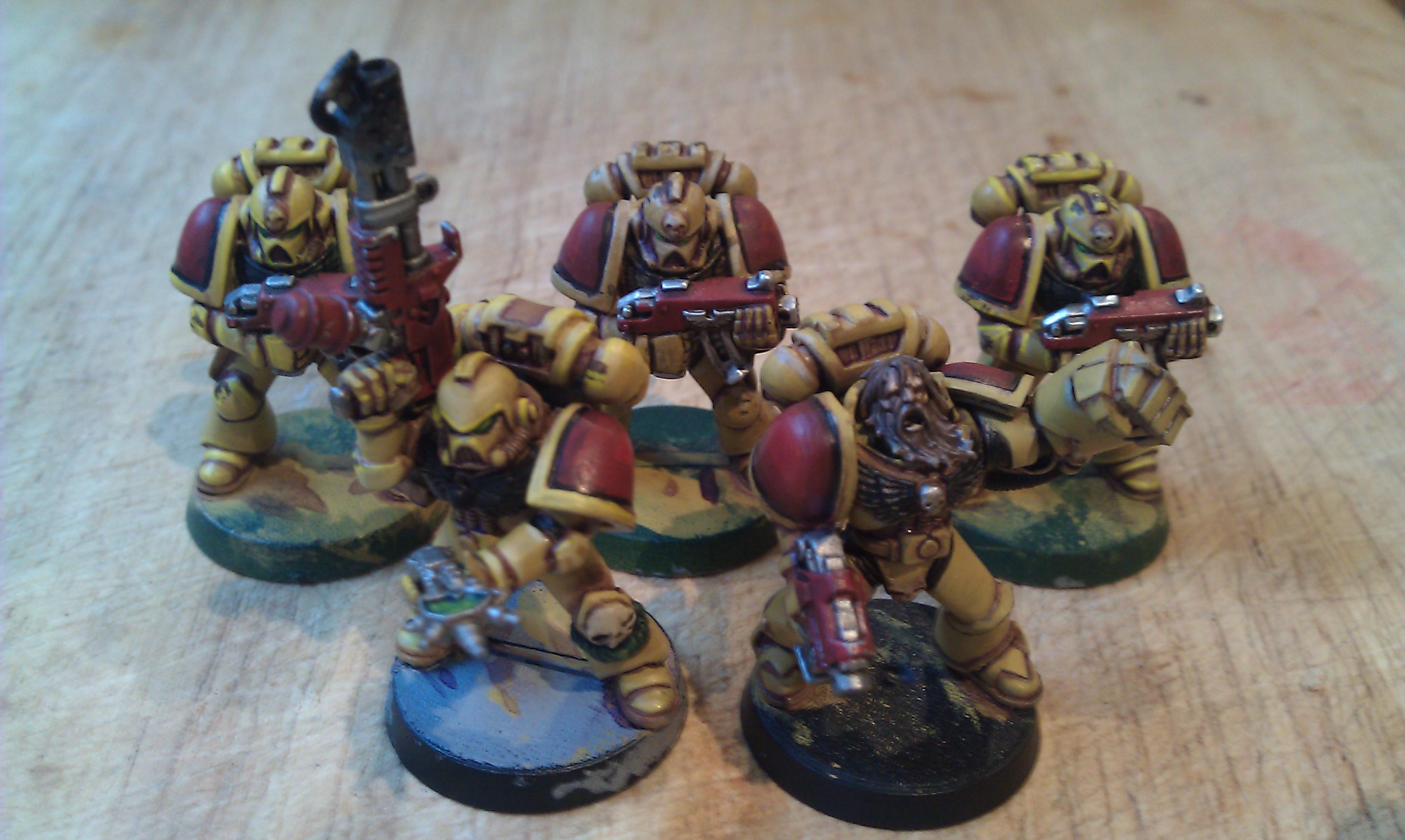 Homebrew, Power Armour, Space Marines, Tactical, Yellow - Combat Squad ...