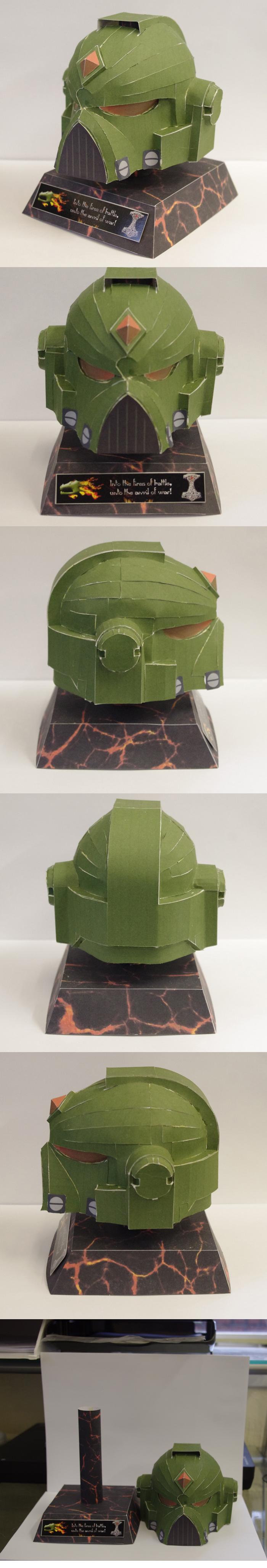 Helmet, Salamanders, Salamanders Space Marine, Space Marine Helmet, Space Marines