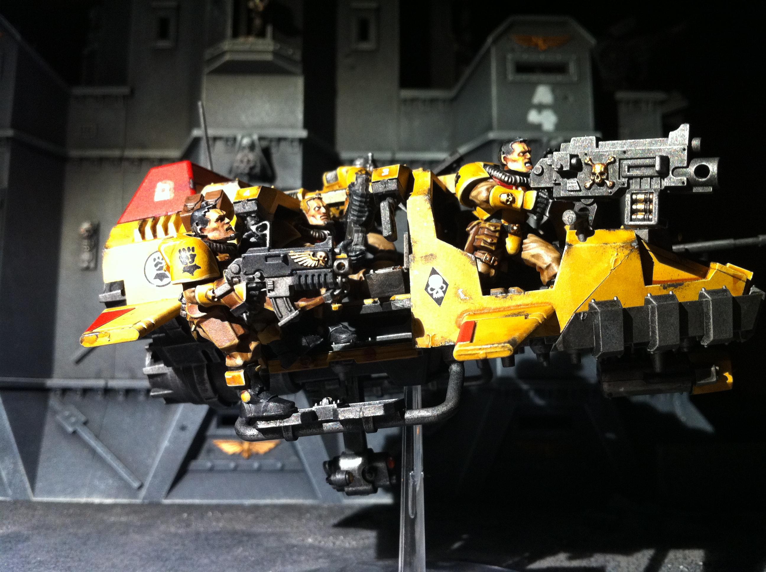 Imperial Fists, Land Speeder, Land Speeder Storm, Scouts, Space Marines, Warhammer 40,000