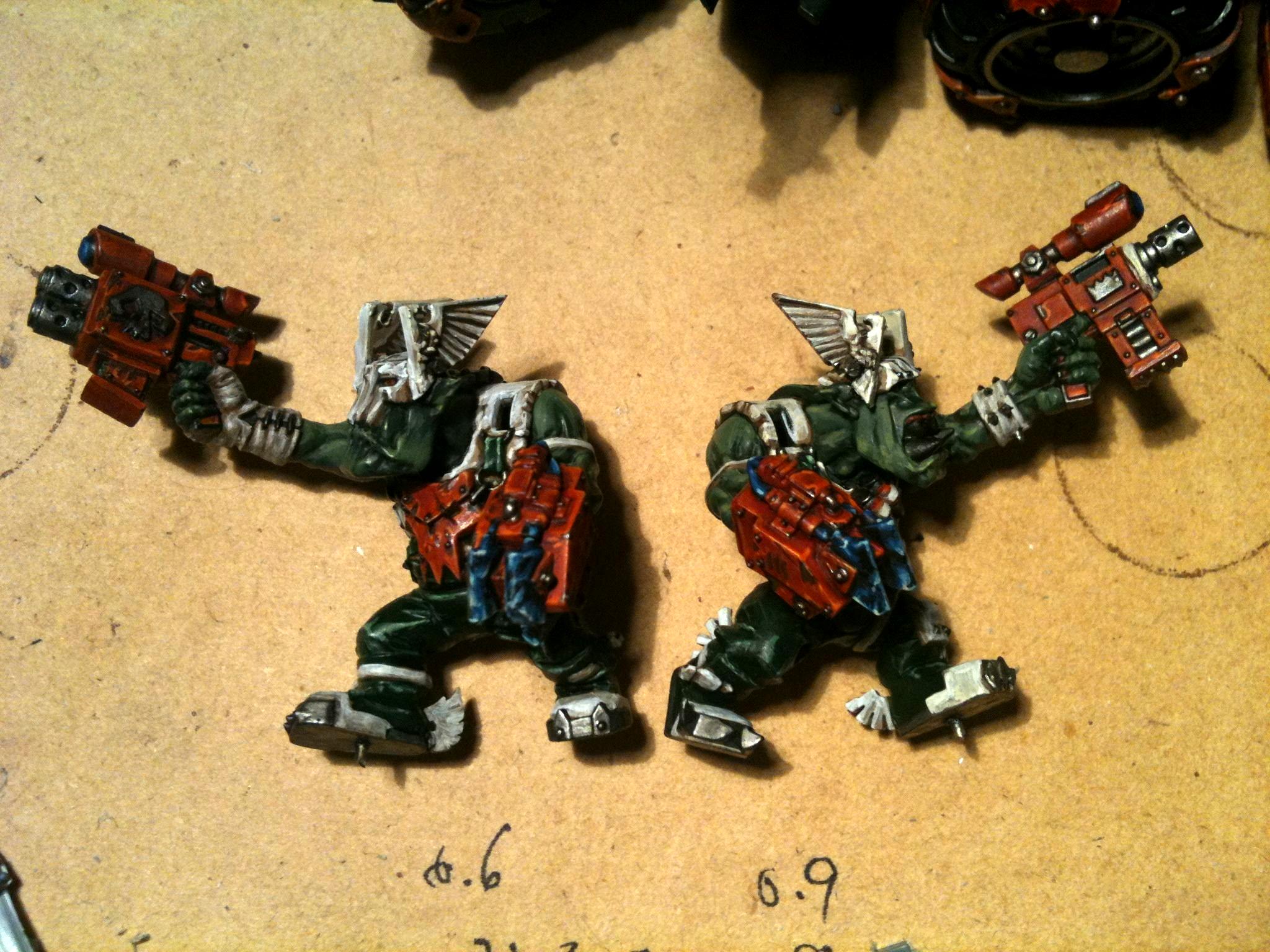 Da Dark Angelz, Nob, Orks, Stormboyz, Work In Progress