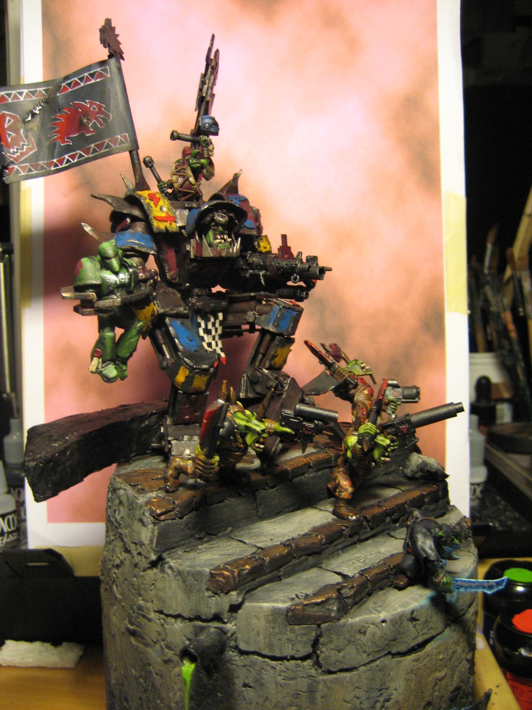 Diorama, Orks, Warboss, Warhammer 40,000