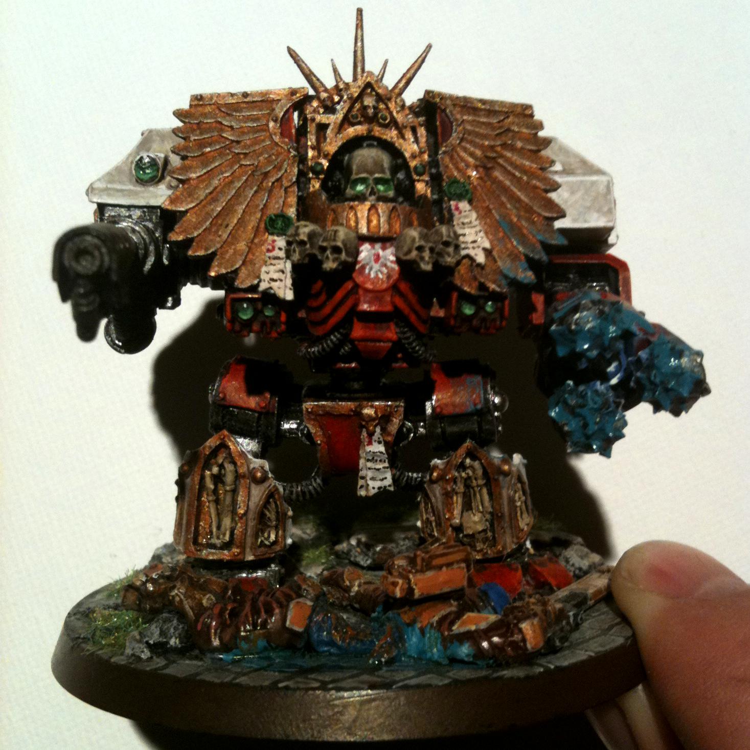 Blood Ravens, Chaplain, Conversion, Diorama, Dreadnought, Fire Warriors, Space Marines, Tau, Urban Base, Warhammer 40,000