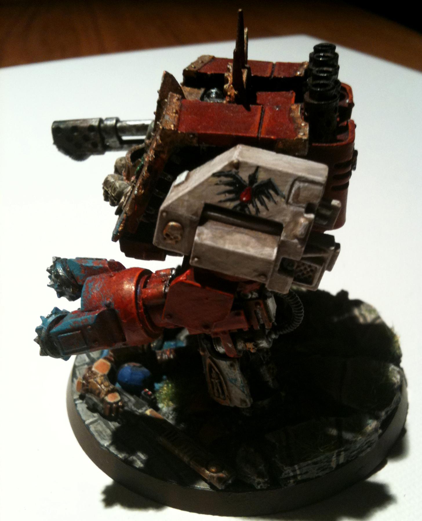 Blood Ravens, Chaplain, Conversion, Diorama, Dreadnought, Fire Warriors, Space Marines, Tau, Urban Base, Warhammer 40,000
