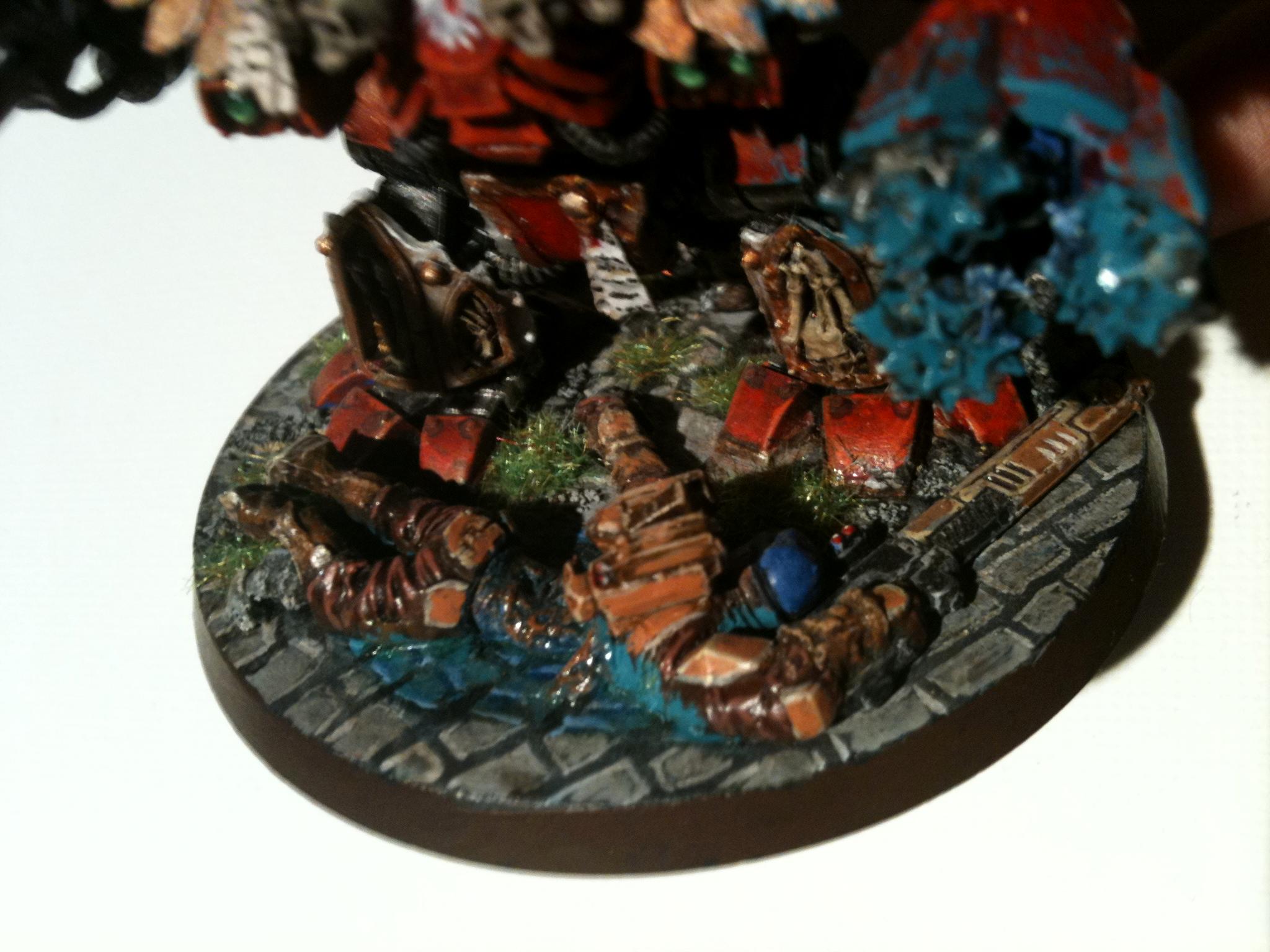 Blood Ravens, Chaplain, Conversion, Diorama, Dreadnought, Fire Warriors, Space Marines, Tau, Urban Base, Warhammer 40,000