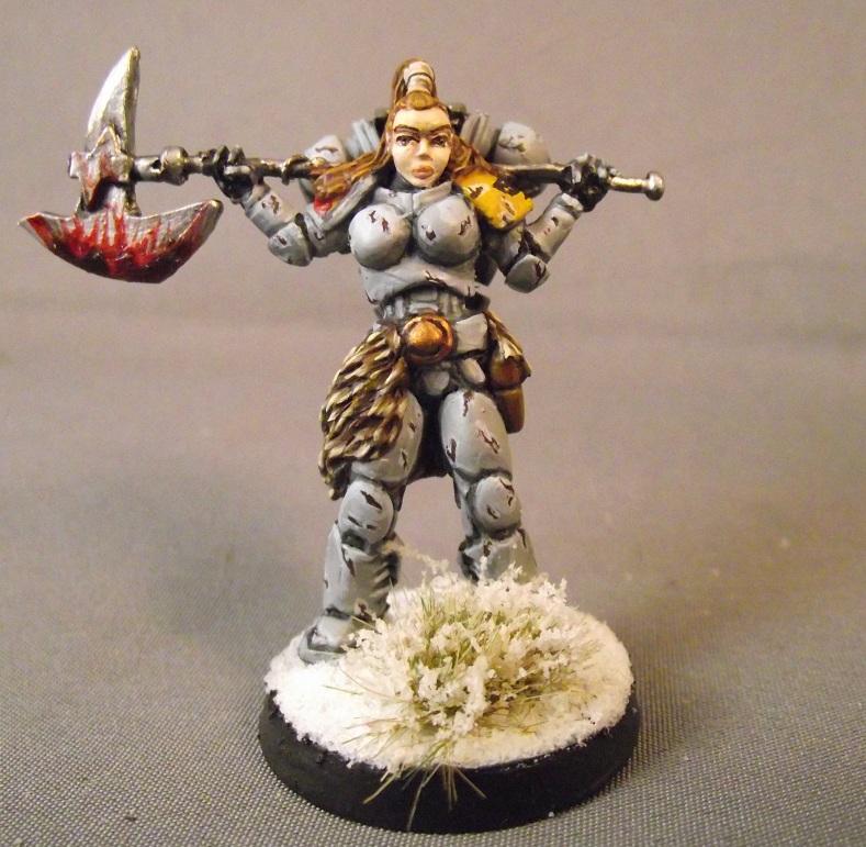 Axe, Female, Gore, Space Wolves