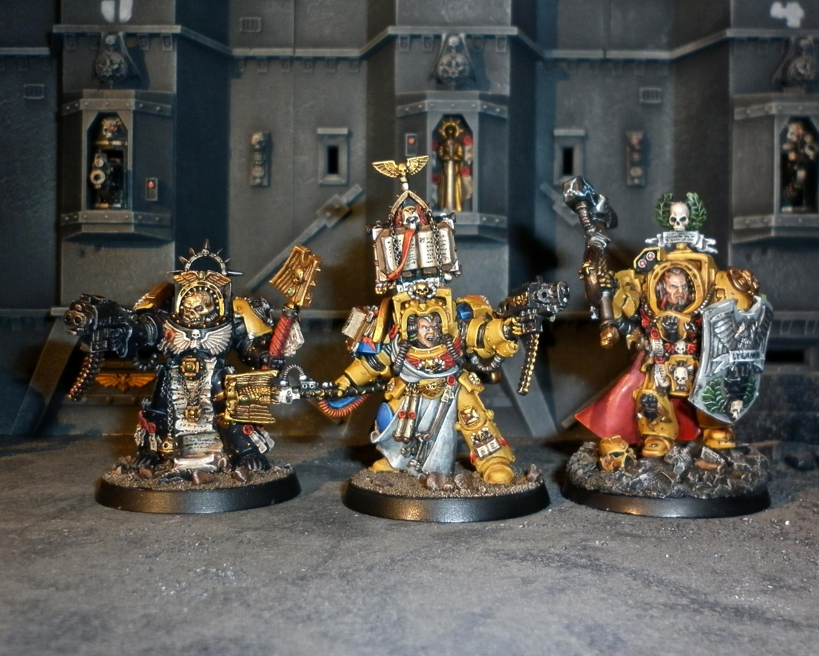 Command Squad, Hero, Imperial Fists, Space Marines, Veteran