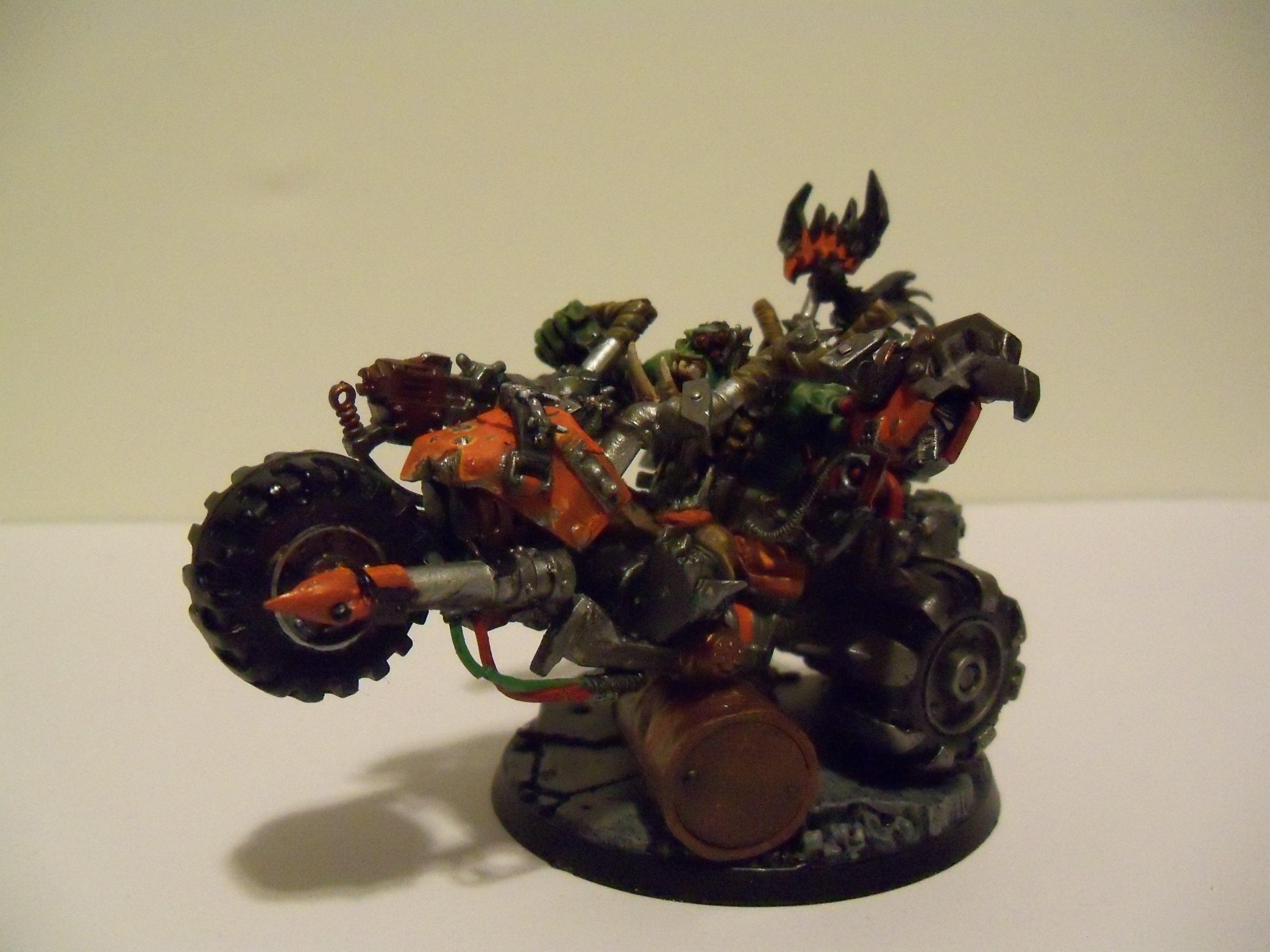 Bike, Nob, Orange, Orks