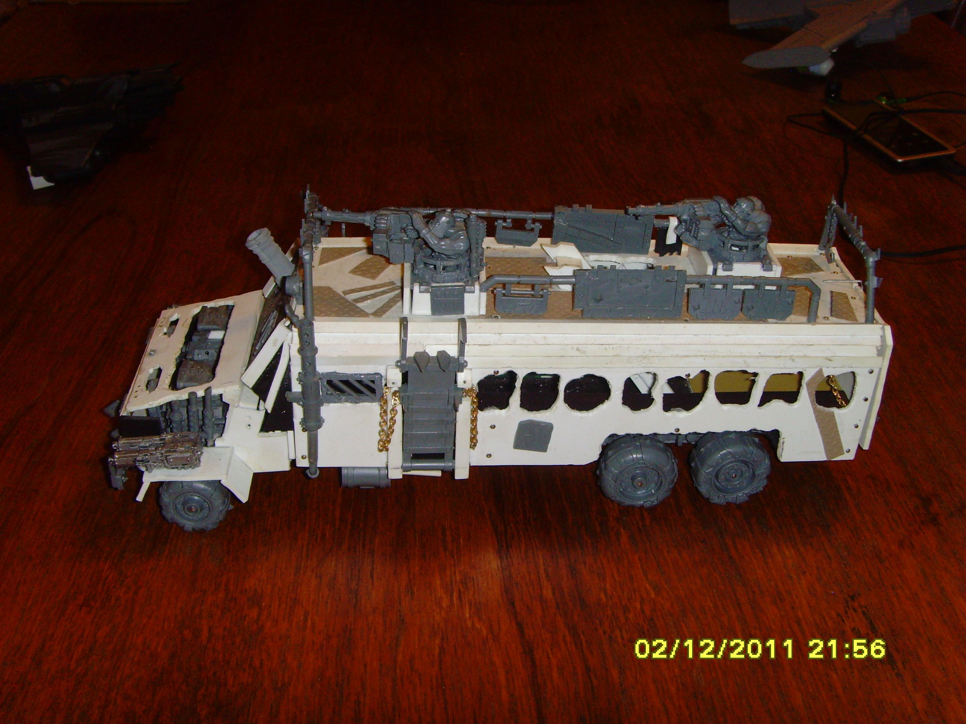Battlewagon, Conversion, Orks, Scratch Build, Transport, Vehicle, Warhammer 40,000