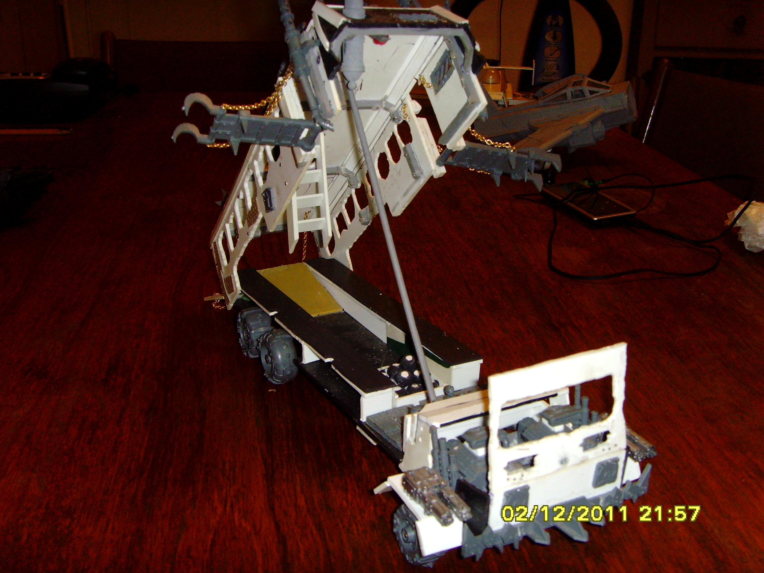 Battlewagon, Conversion, Orks, Scratch Build, Transport, Vehicle, Warhammer 40,000