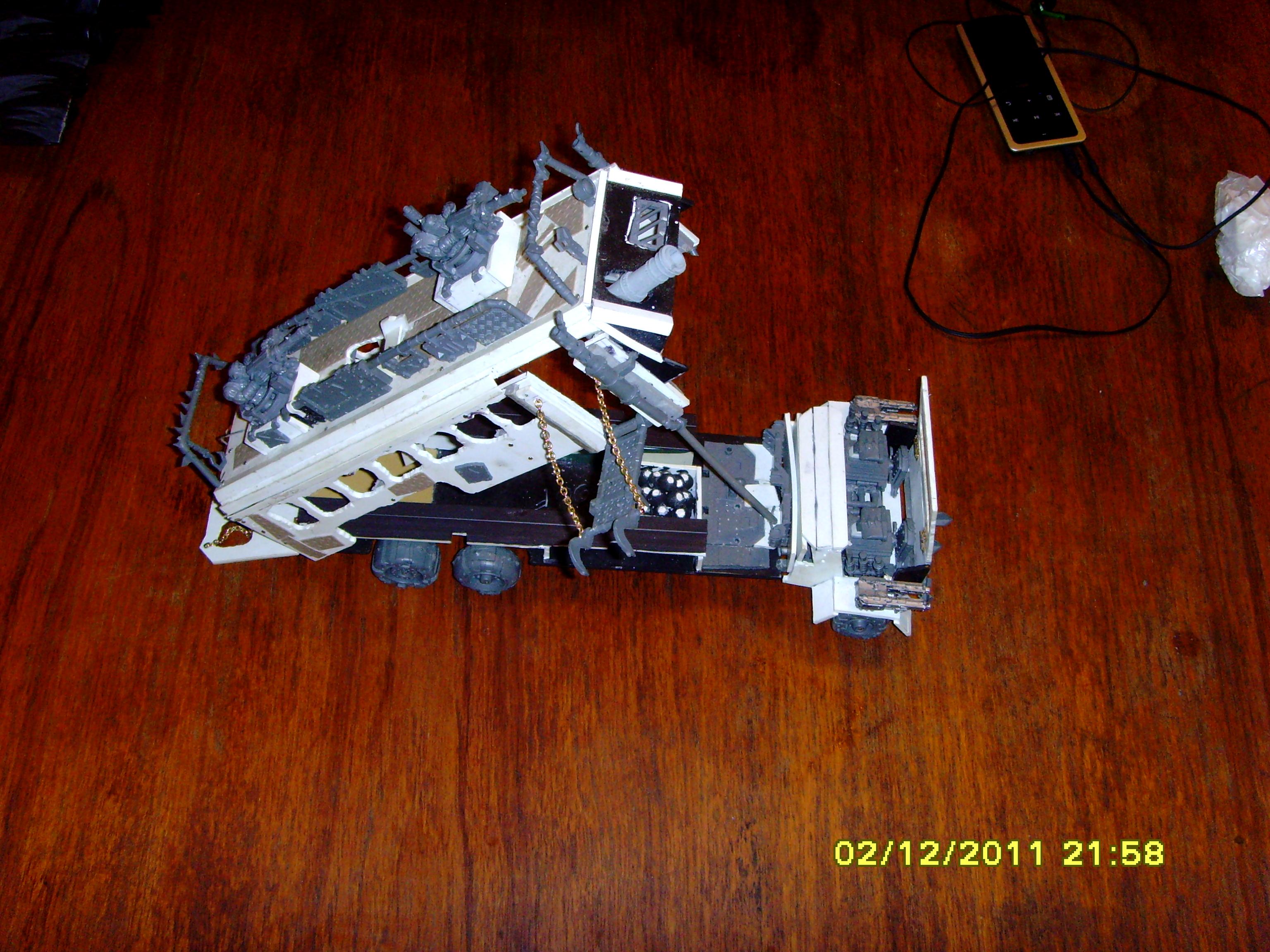 Battlewagon, Conversion, Orks, Scratch Build, Transport, Vehicle, Warhammer 40,000