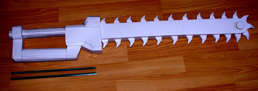 Chainsword, Papercraft, Papercraft Chainsword, Salamanders, Warhammer Papercraft