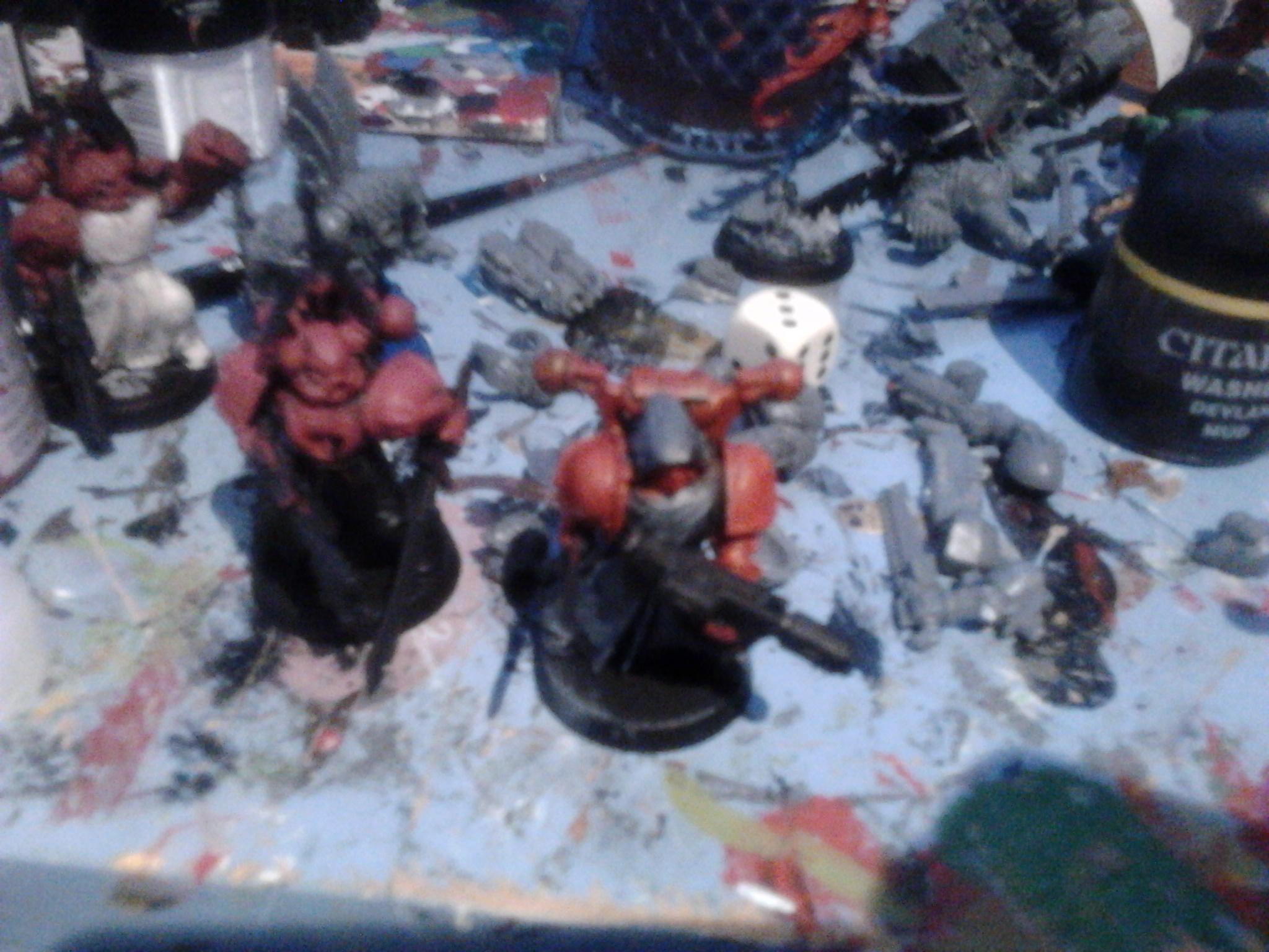 blood red you Drybrushing on. en codex grey you drybrushing on