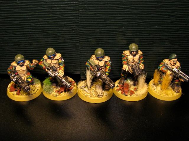 3rd, Belgium, Camouflage, Command Squad, Conversion, Darkon, Imperial Guard, Veteran, Warhammer 40,000, Work In Progress
