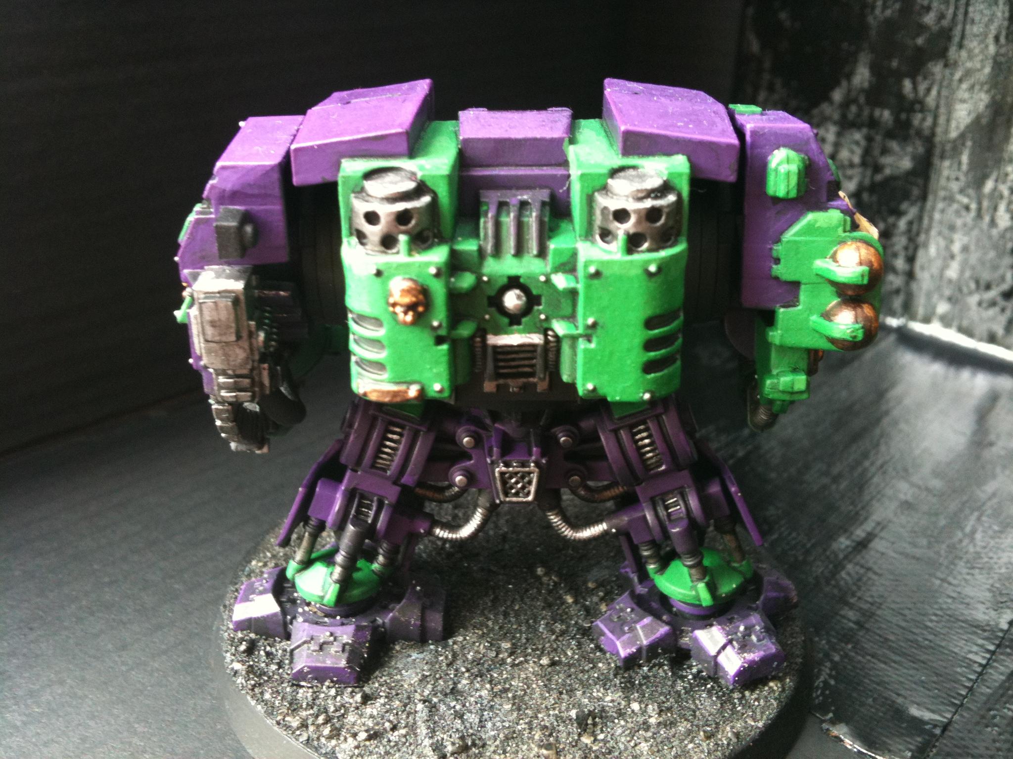 Chapter, Custom Chapter, Dreadnought, Green, Liche, Liche Marines, Purple, Space, Space Marines, Warhammer 40,000