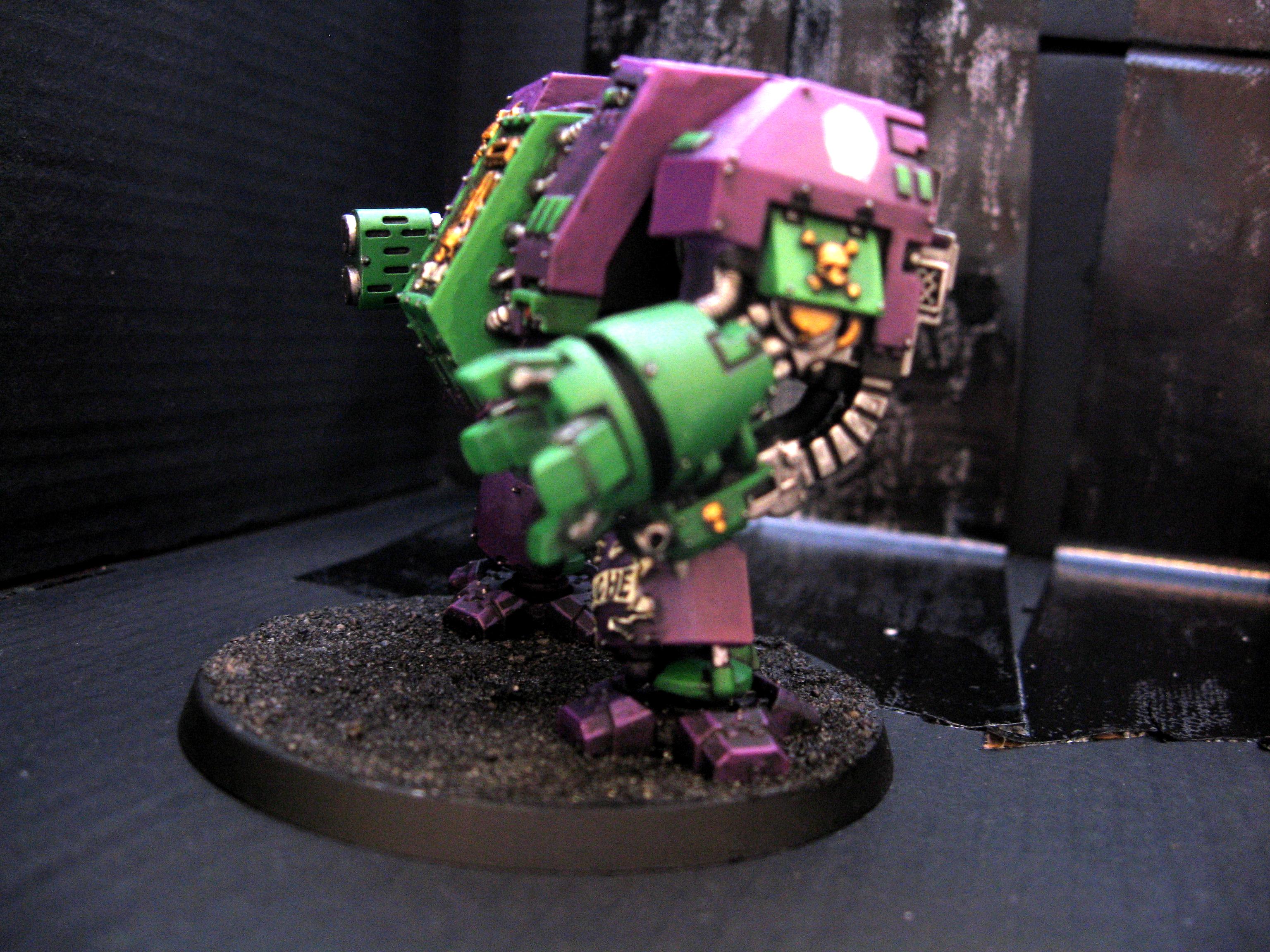 Chapter, Custom Chapter, Dreadnought, Green, Liche, Liche Marines, Purple, Space, Space Marines, Warhammer 40,000