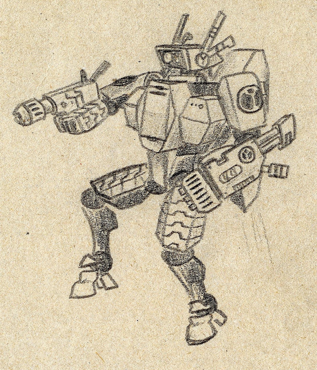 Artwork, Battlesuit, Crisis Battlesuit, Drawing, Old, School, Style, Tau, Weapon