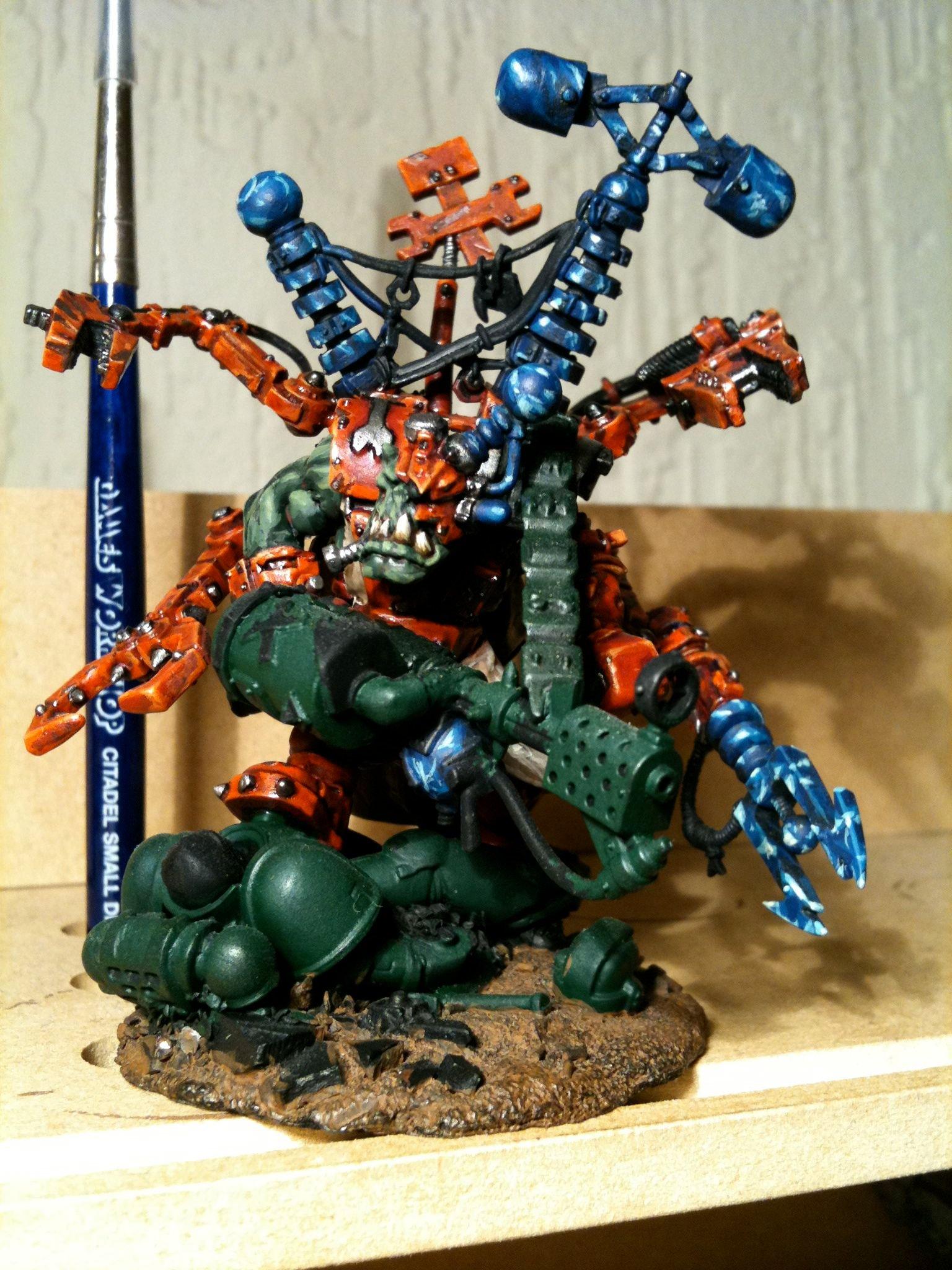 Big Mek, Burna Boyz, Da Dark Angelz, Kustom Force Field, Orks, Work In Progress