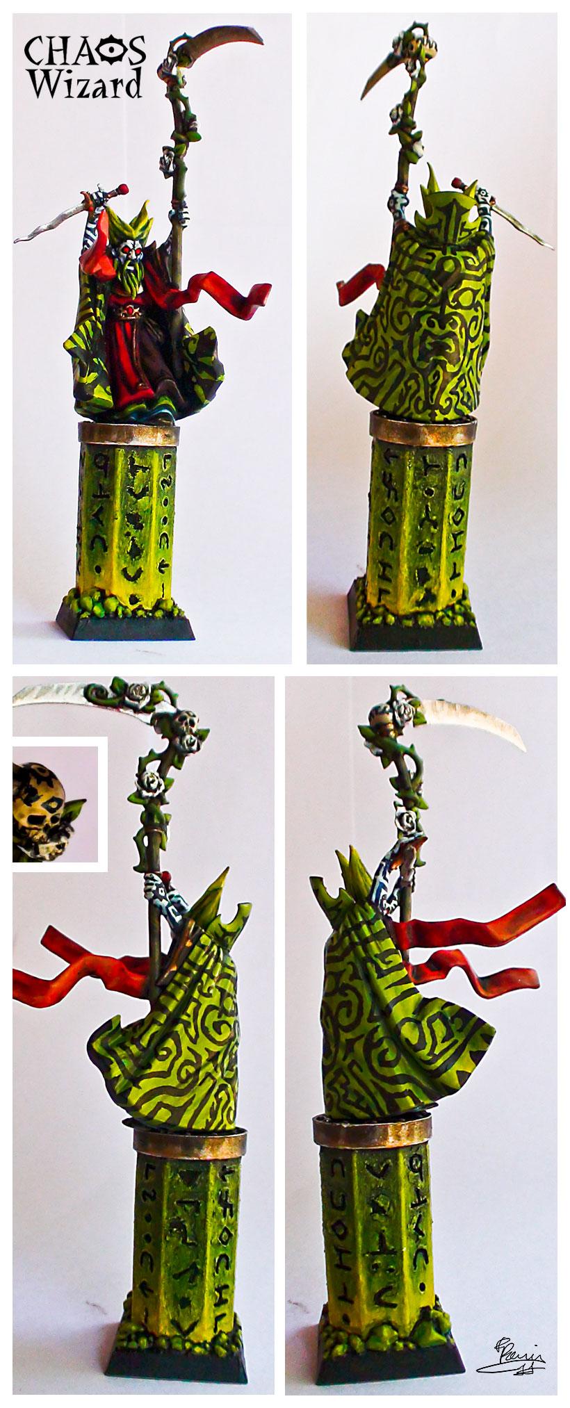 Wizard Chaos Universal Sorcerer Spell Warhammer By Rossi Remy, Wizard Sorcerer Of Universal Chaos - General Of Army - Warhammer - Games Workshop - Artwork By Rr