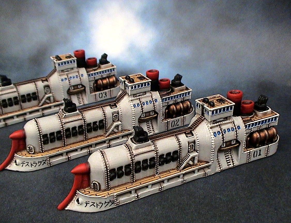 Dystopian Wars, Empire Of The Blazing Sun, Eotbs, Eotbs Cruisers, Spartan Games