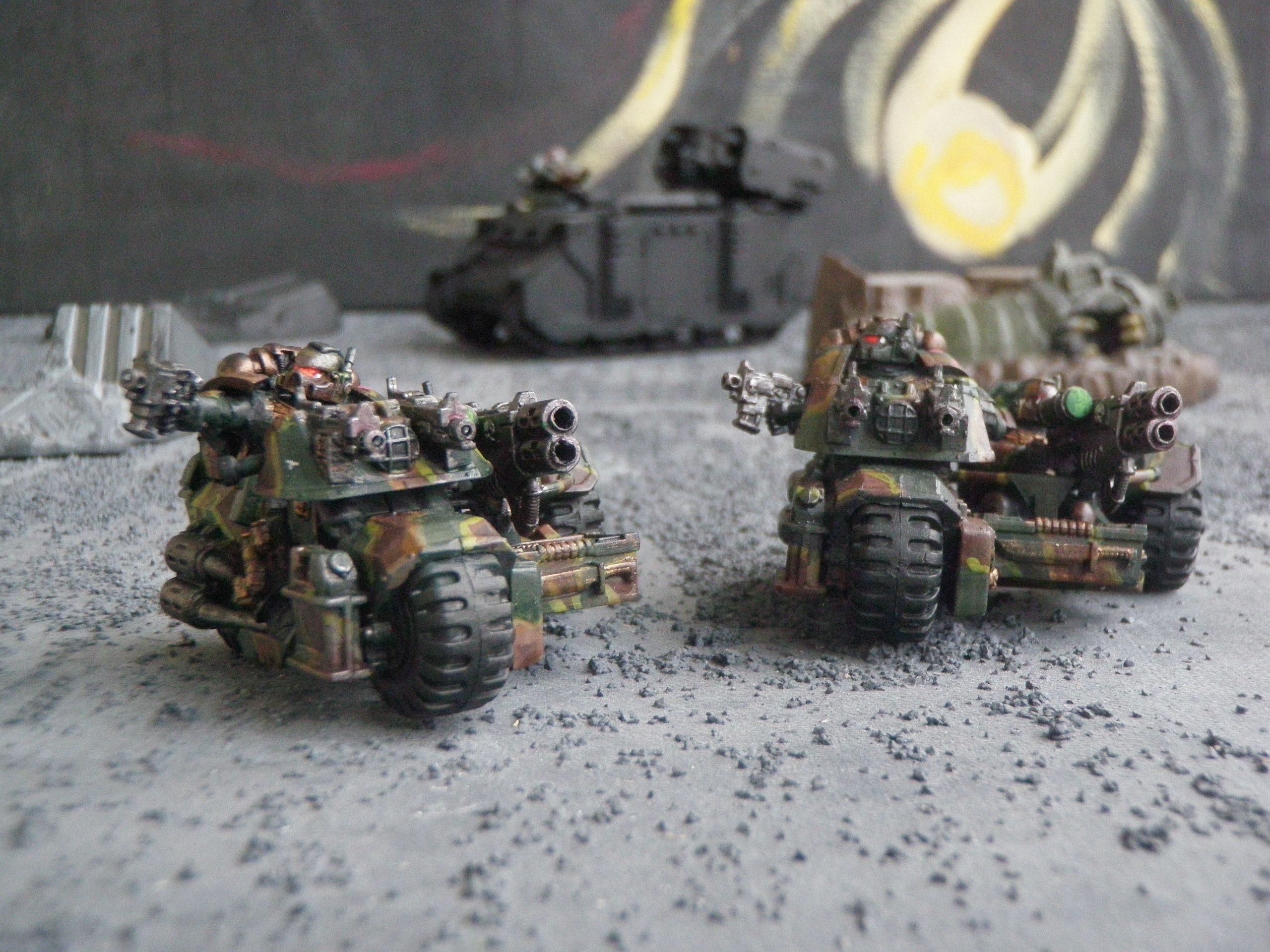 Assault Bikes, Bike, Camouflage, Combi-melta, Space Marines