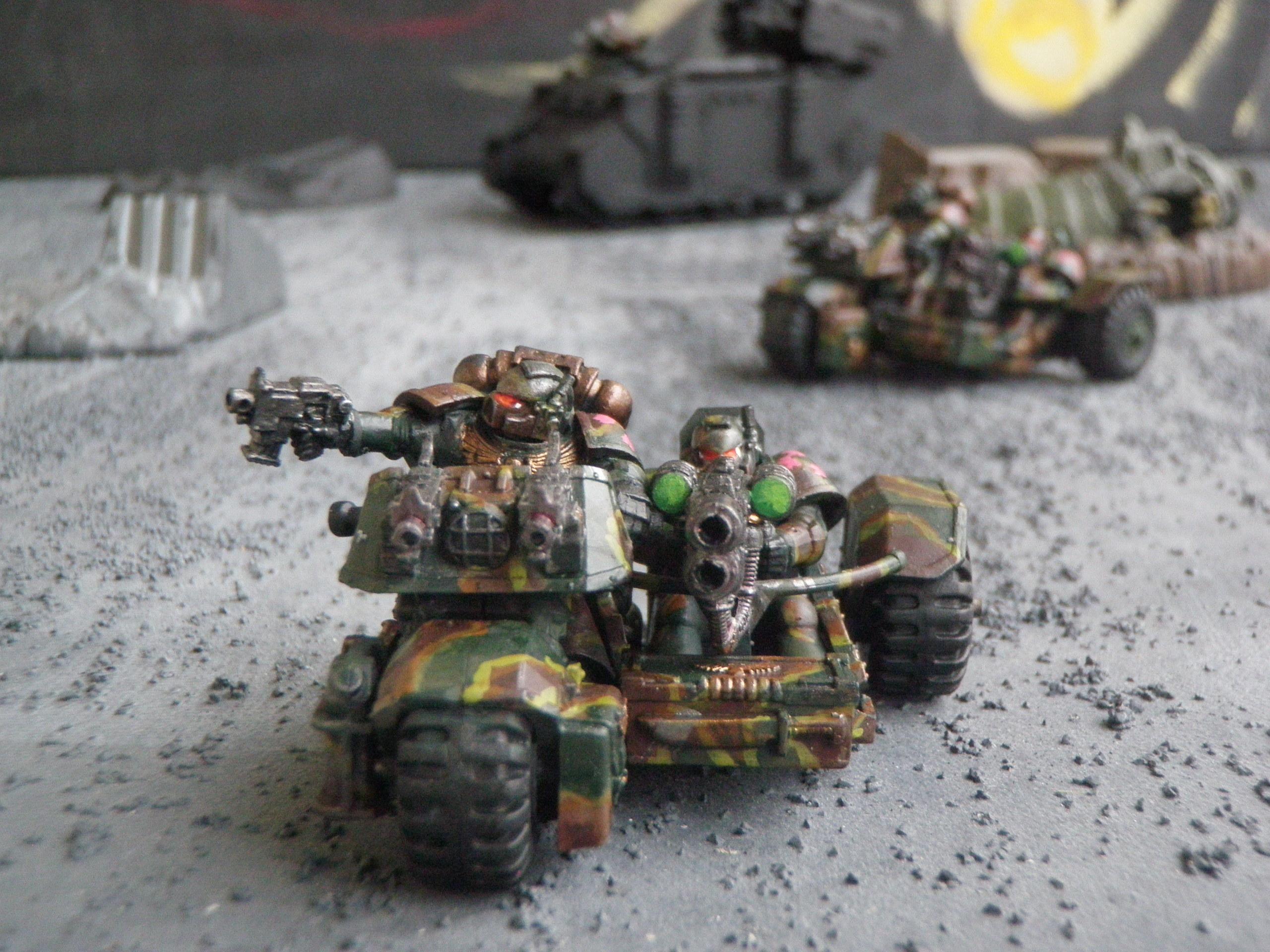 Assault Bikes, Bike, Camouflage, Combi-melta, Space Marines