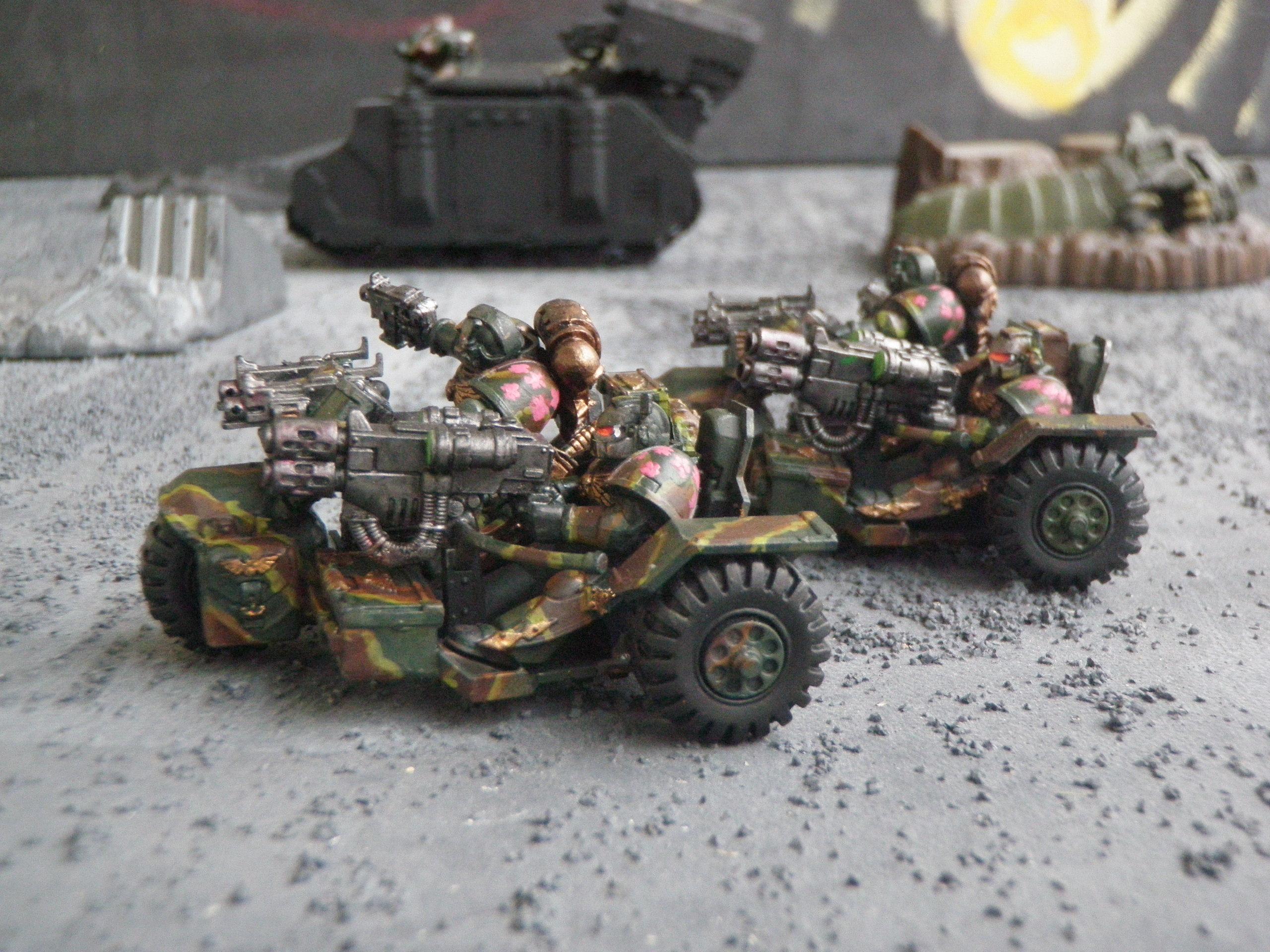 Assault Bikes, Bike, Camouflage, Combi-melta, Space Marines