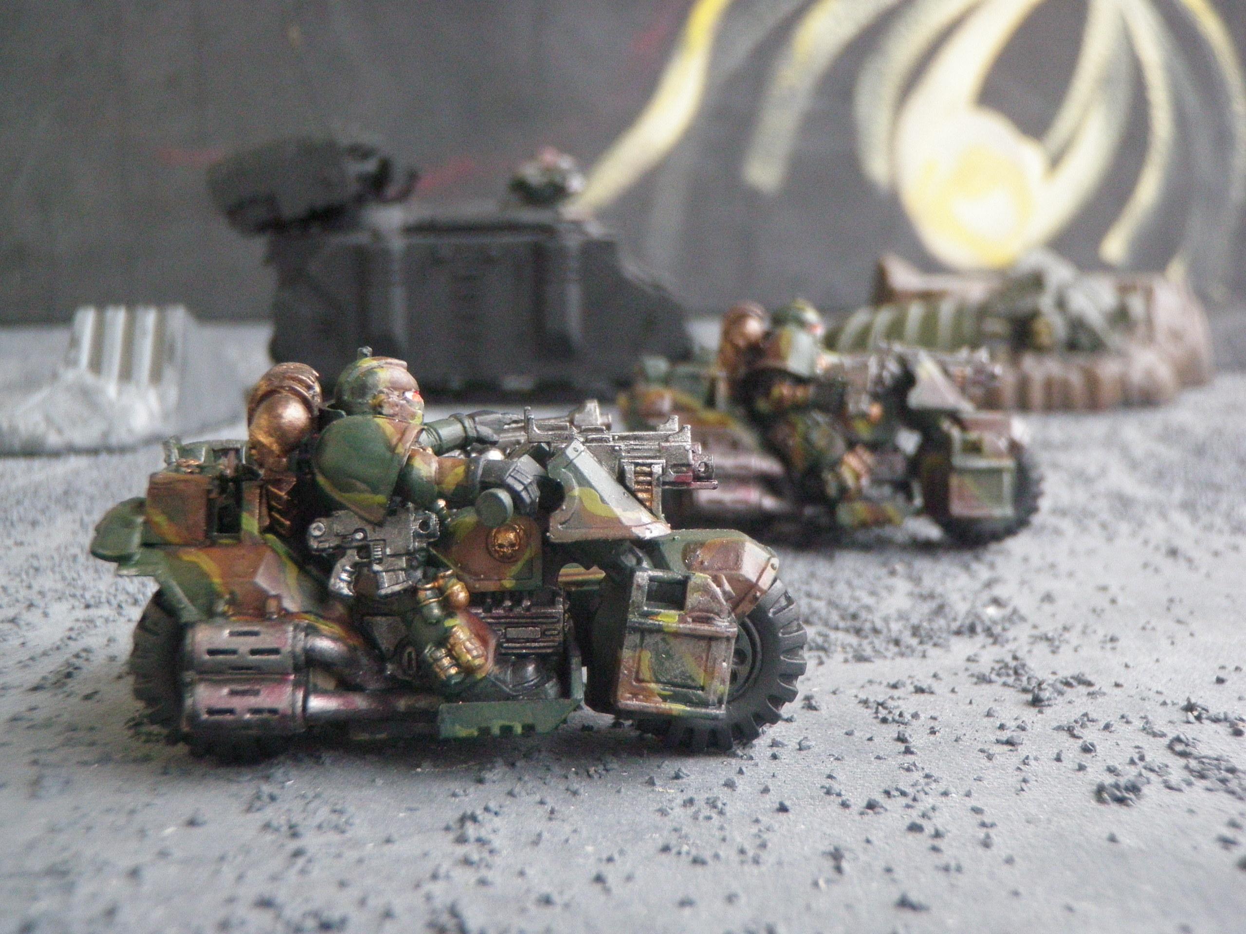 Assault Bikes, Bike, Camouflage, Heavy Bolter, Pointing Finger, Space Marines