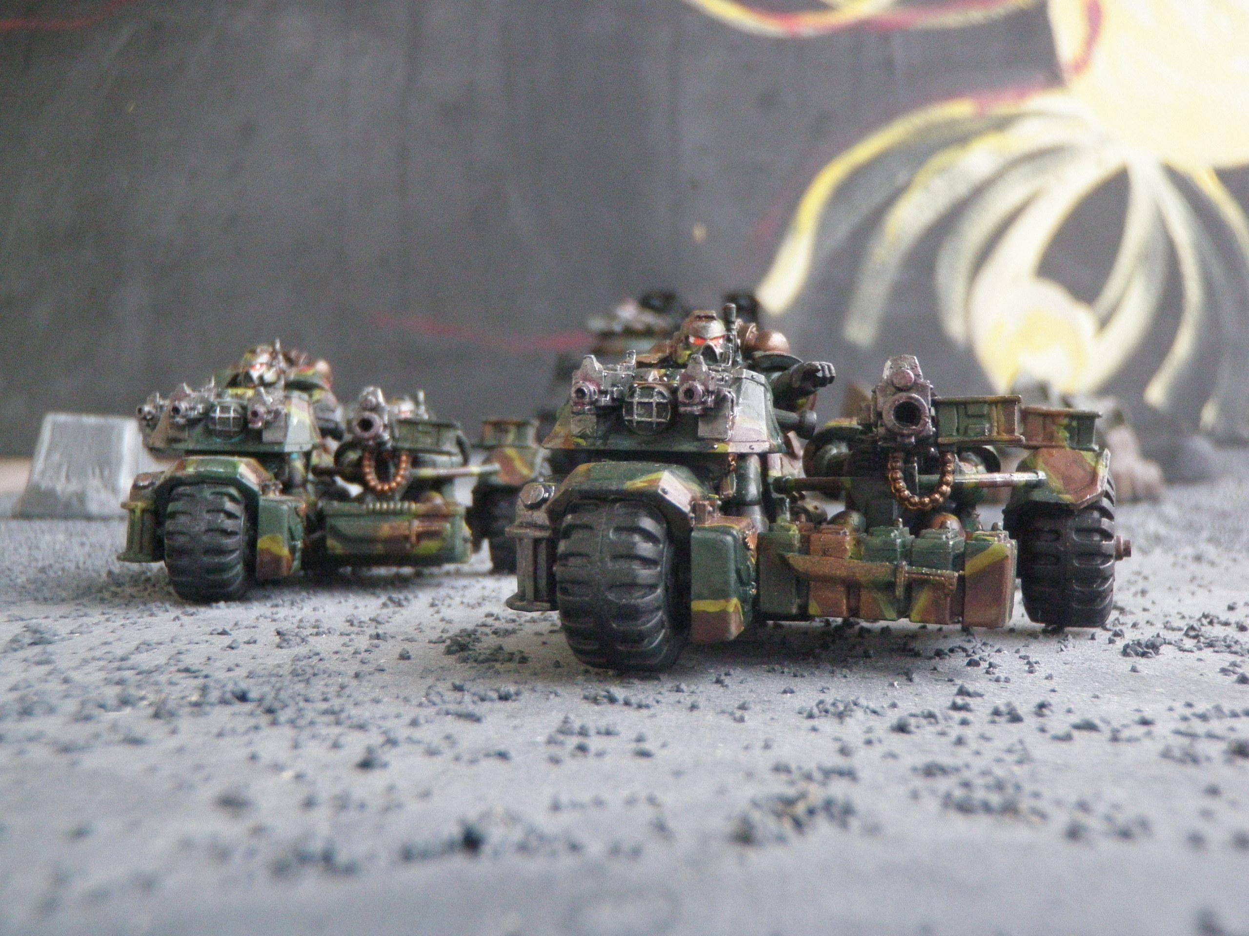 Assault Bikes, Bike, Camouflage, Heavy Bolter, Pointing Finger, Space Marines