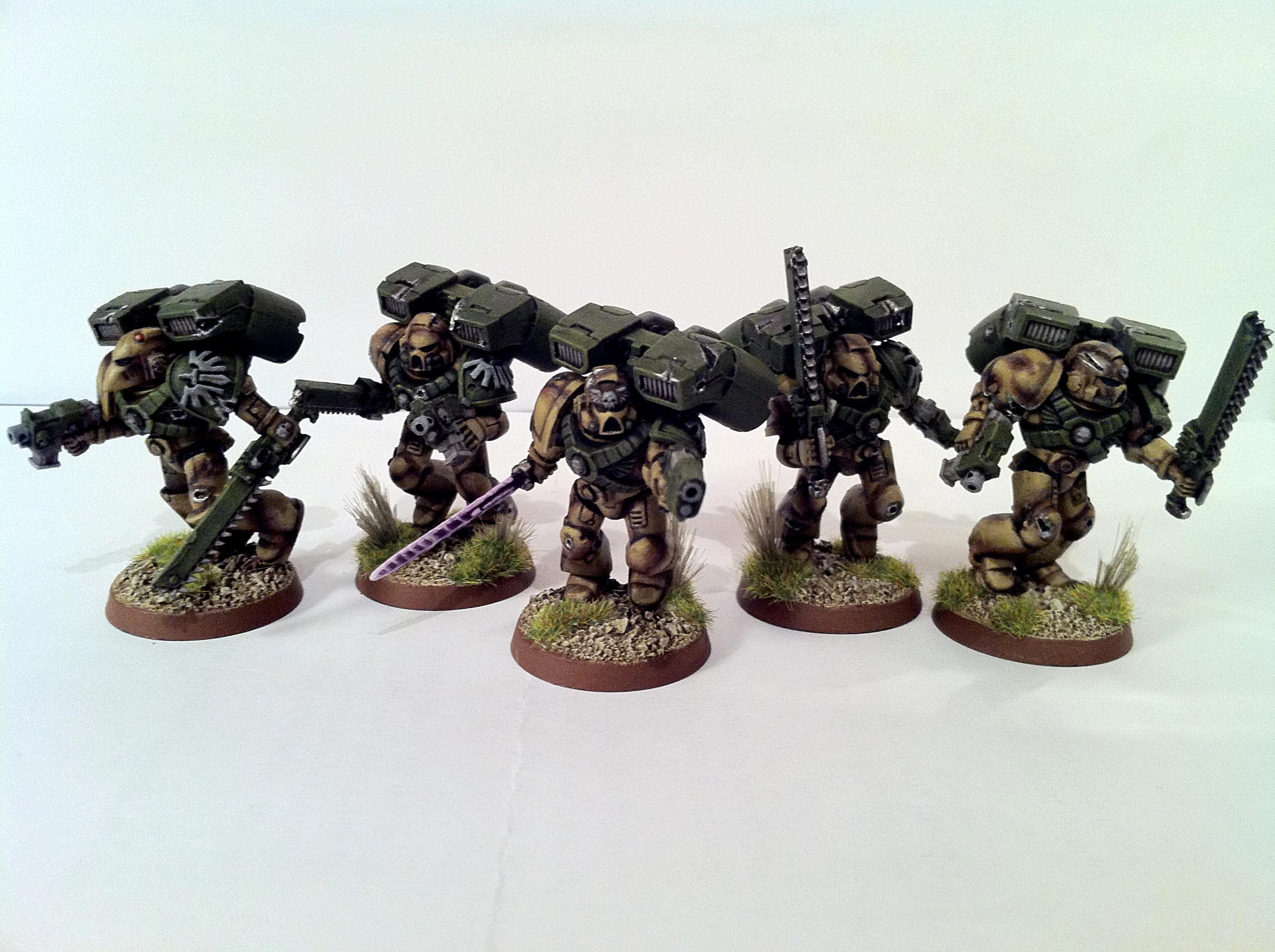 Assualt Squad, Dark Angels, Sace Marines, Weathered