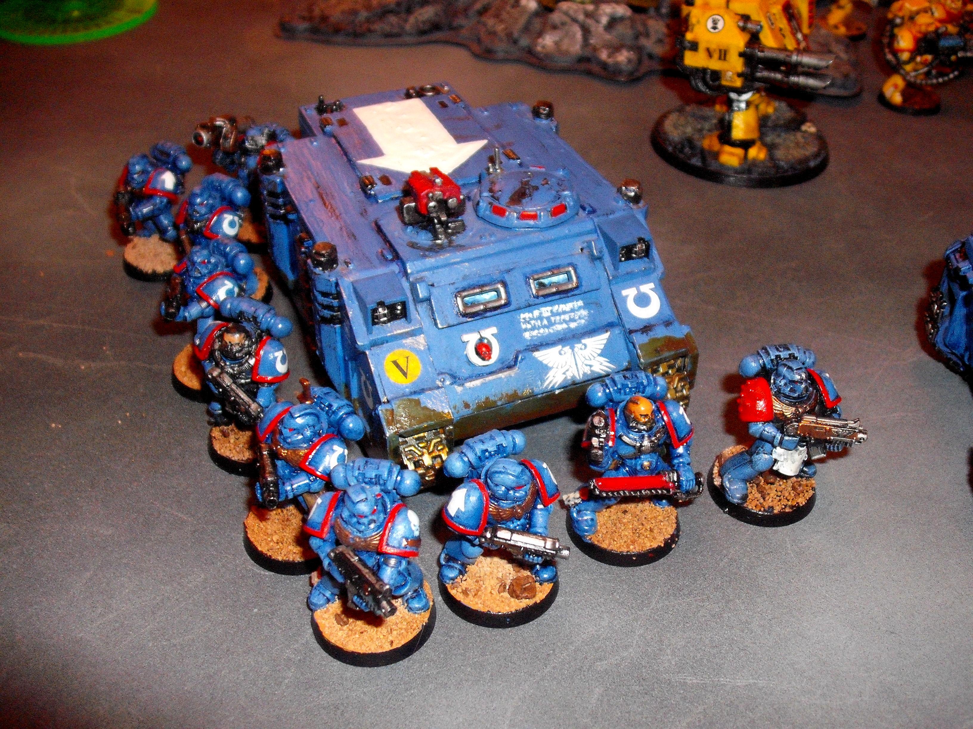 Rhino, Space Marines, Tactical Squad, Ultramarines