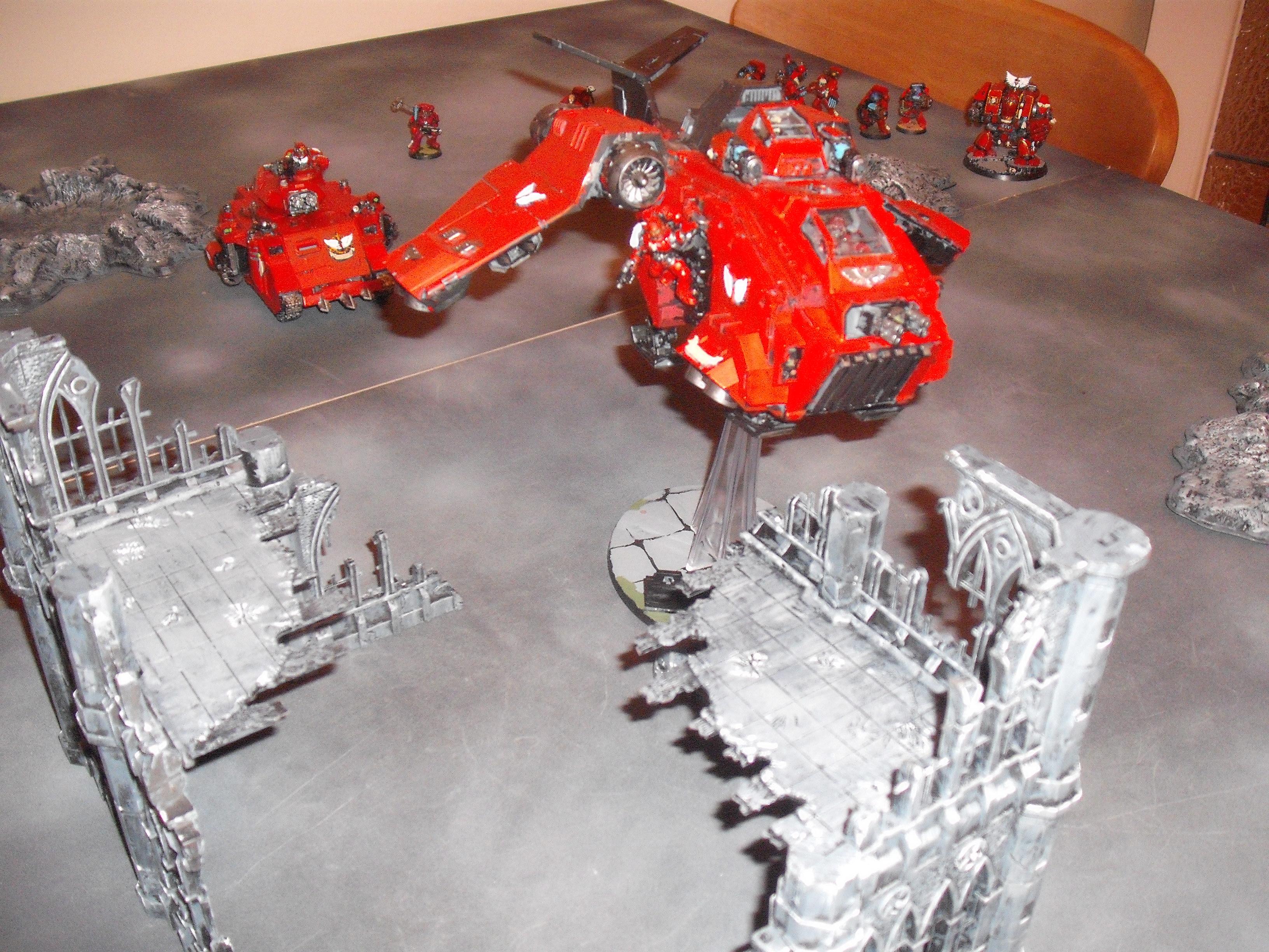 Blood Angels, Rhino, Space Marines, Storm Raven, Tactical Squad, Ultramarines