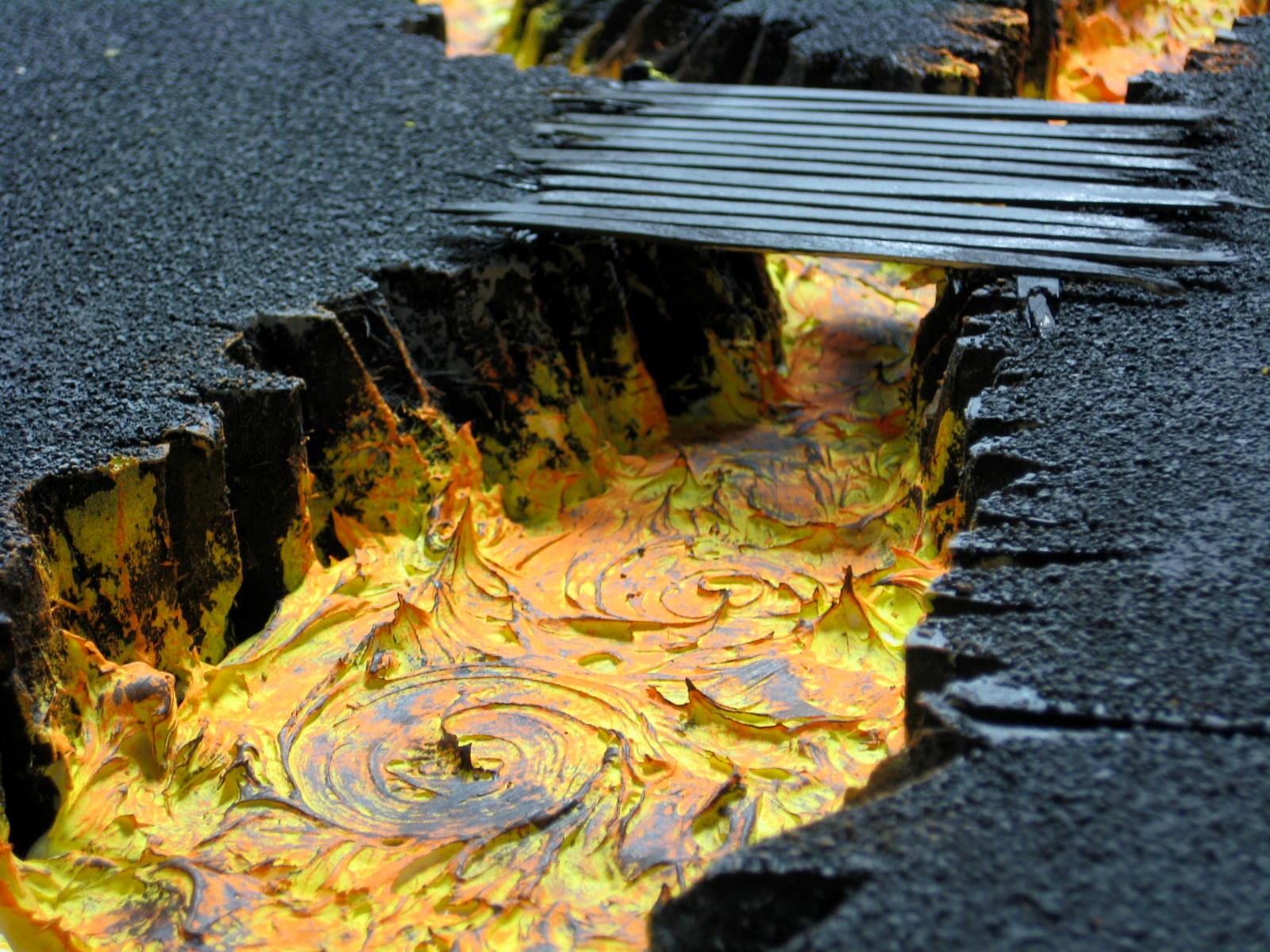 Board, Field, Lava, River, Terrain, Volcano