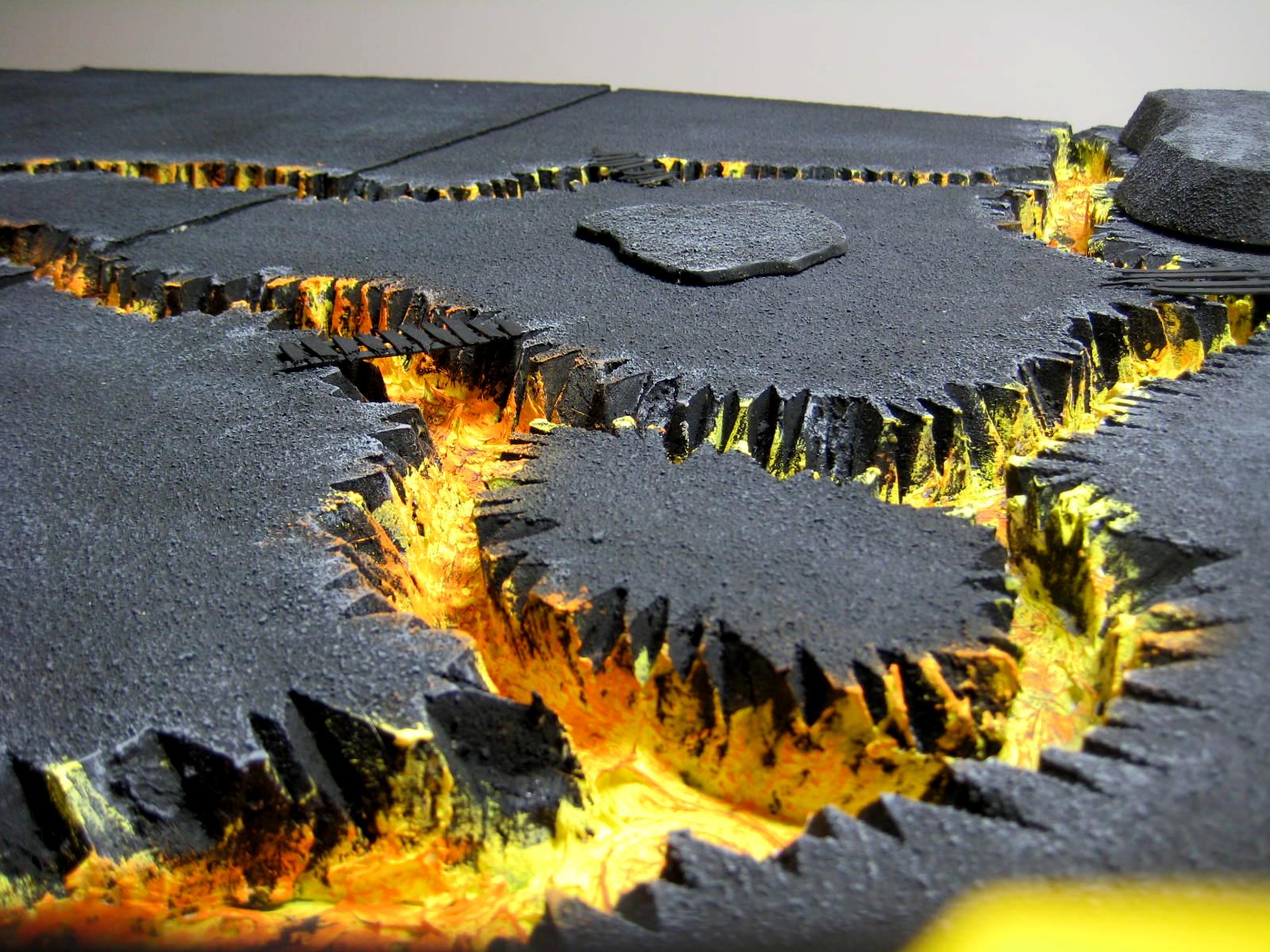 Board, Field, Lava, River, Terrain, Volcano