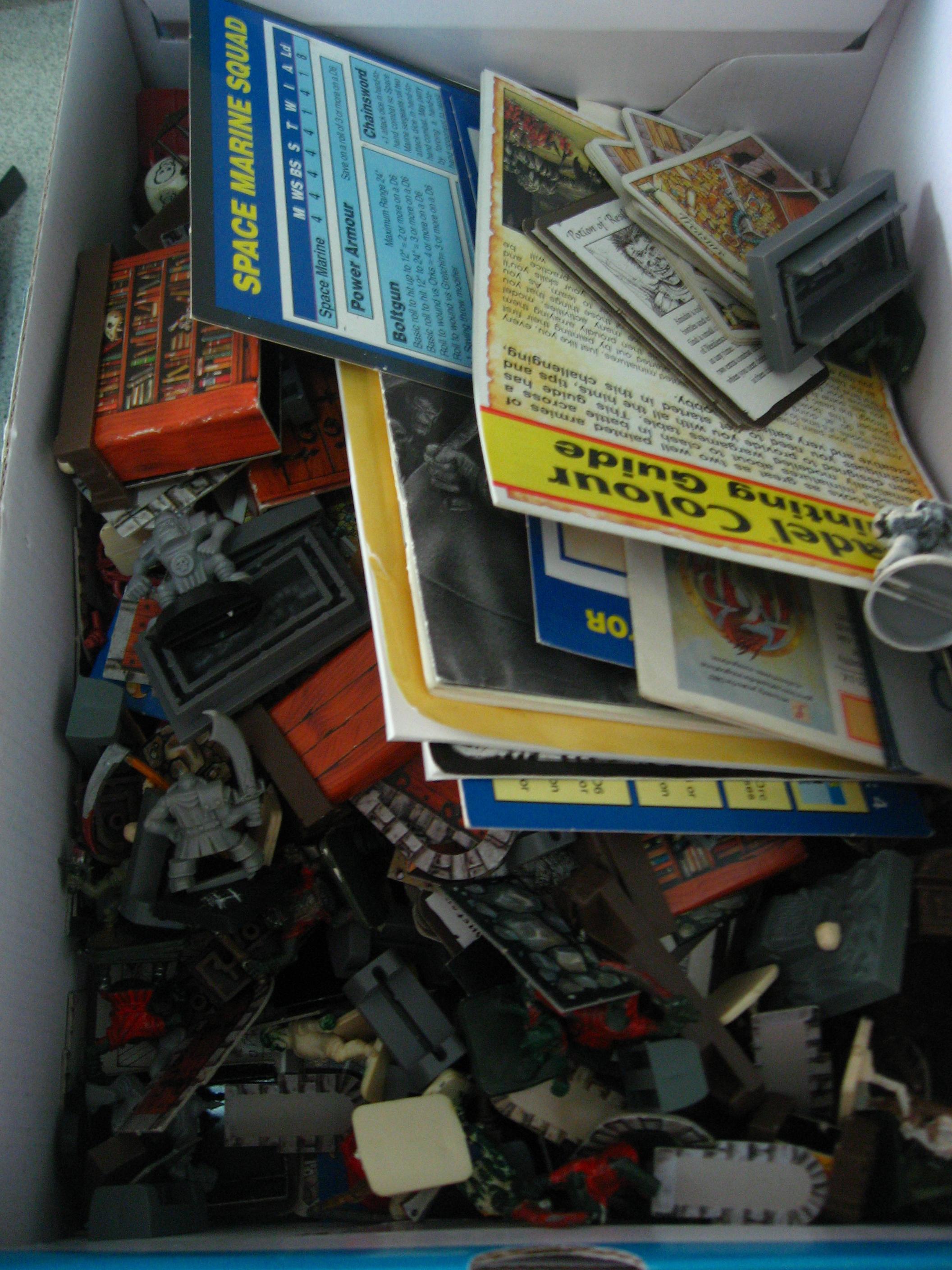one reason why l lost my rough riders and imperial beastmen...i used store things like this; heroquest, space crusade and blooodbowl...1/3 boxes