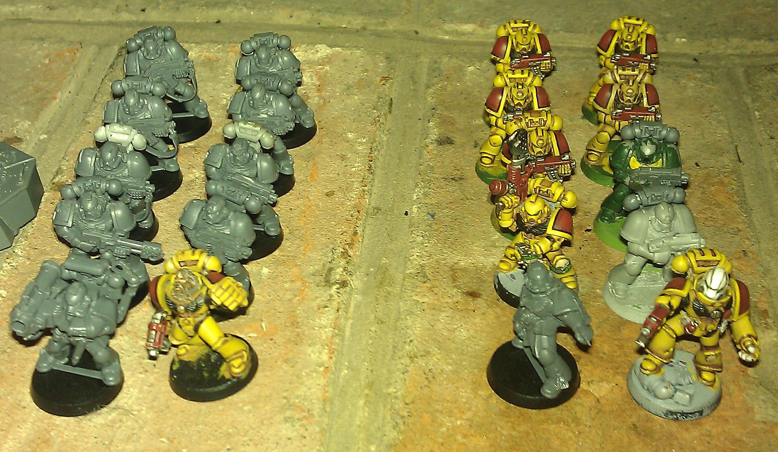 Homebrew, Space Marines, Tactical, Work In Progress, Yellow